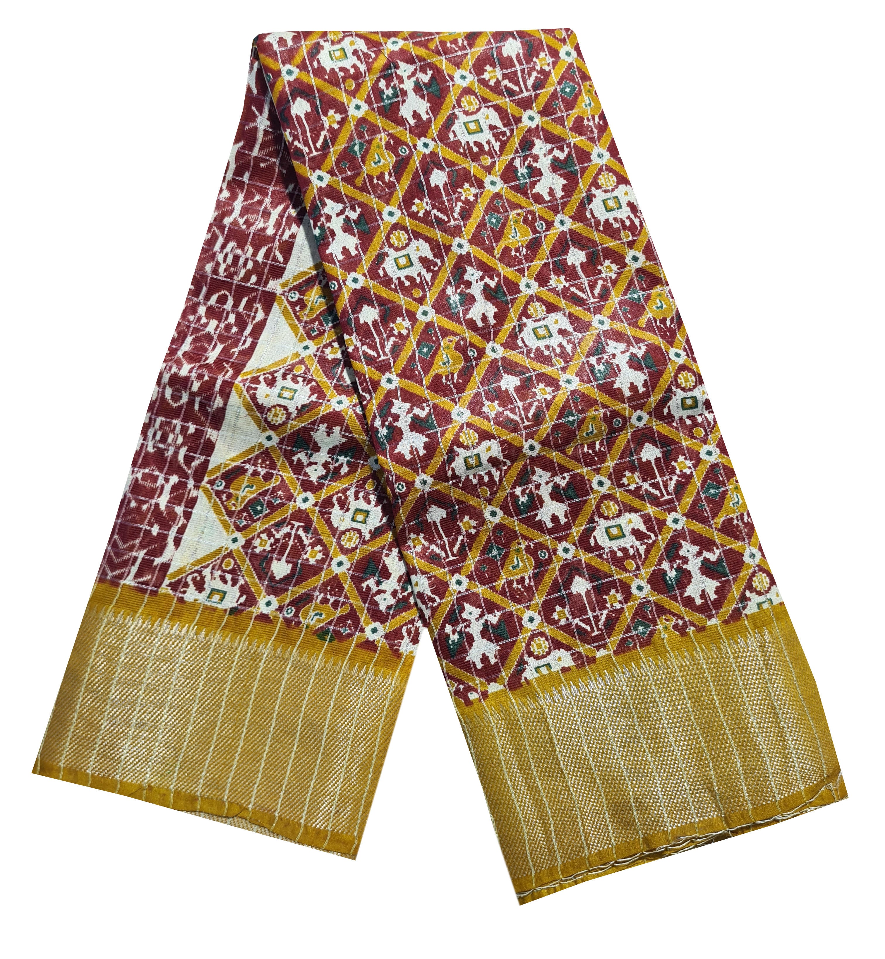 Semi tussar Antic Design Sarees