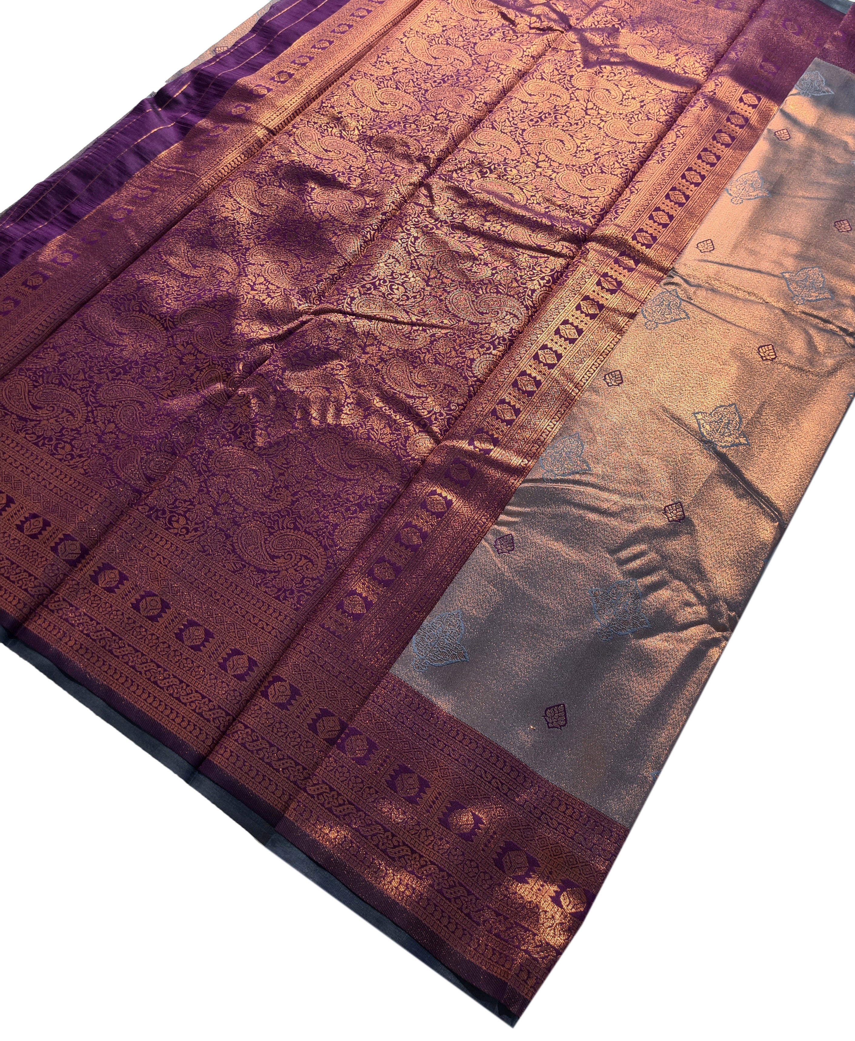 Antique Zari Butta Silk Saree