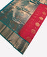 Kanchi Vegan Silk Saree With Contrast Blouse and Rich Jari Pallu