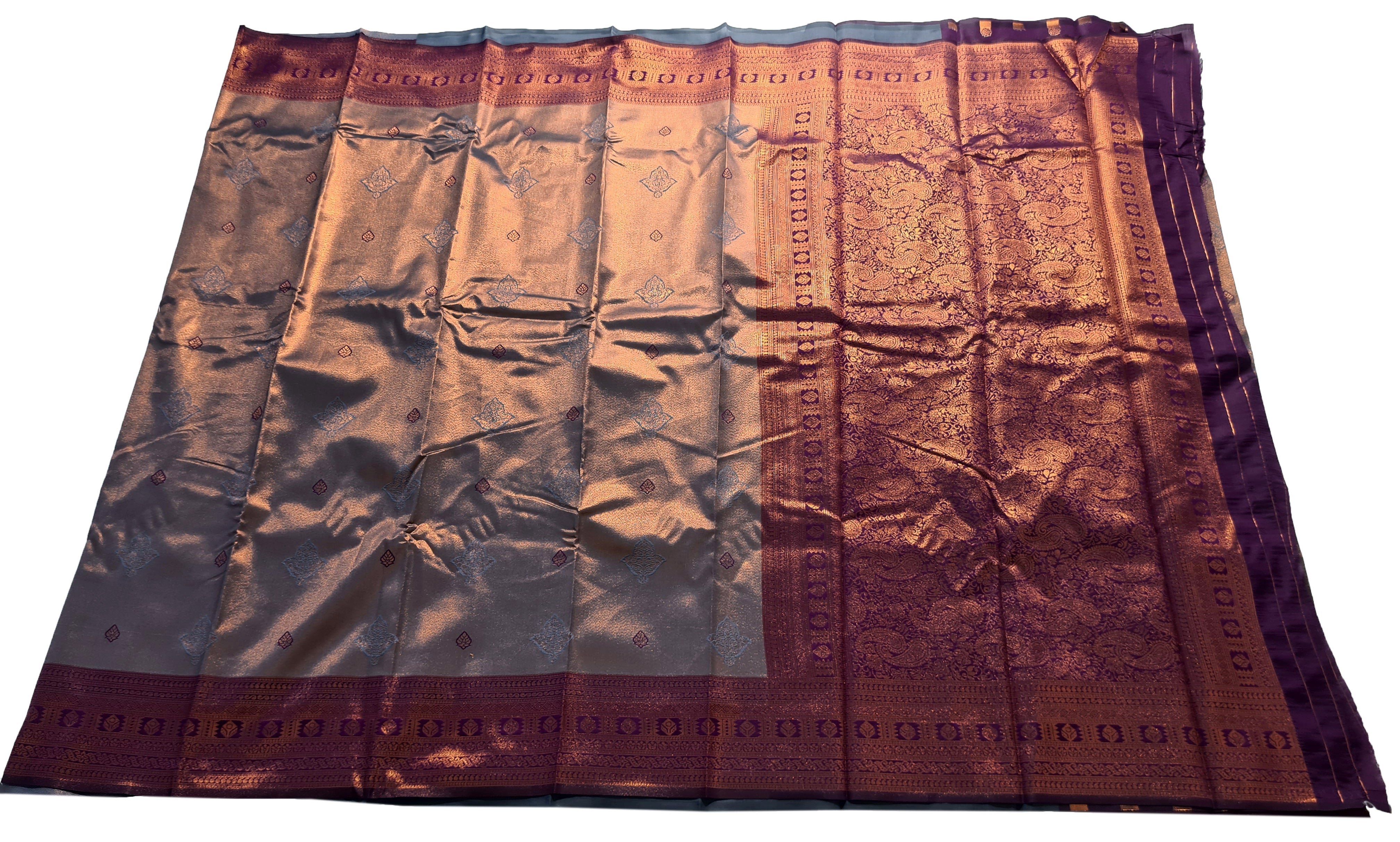 Antique Zari Butta Silk Saree