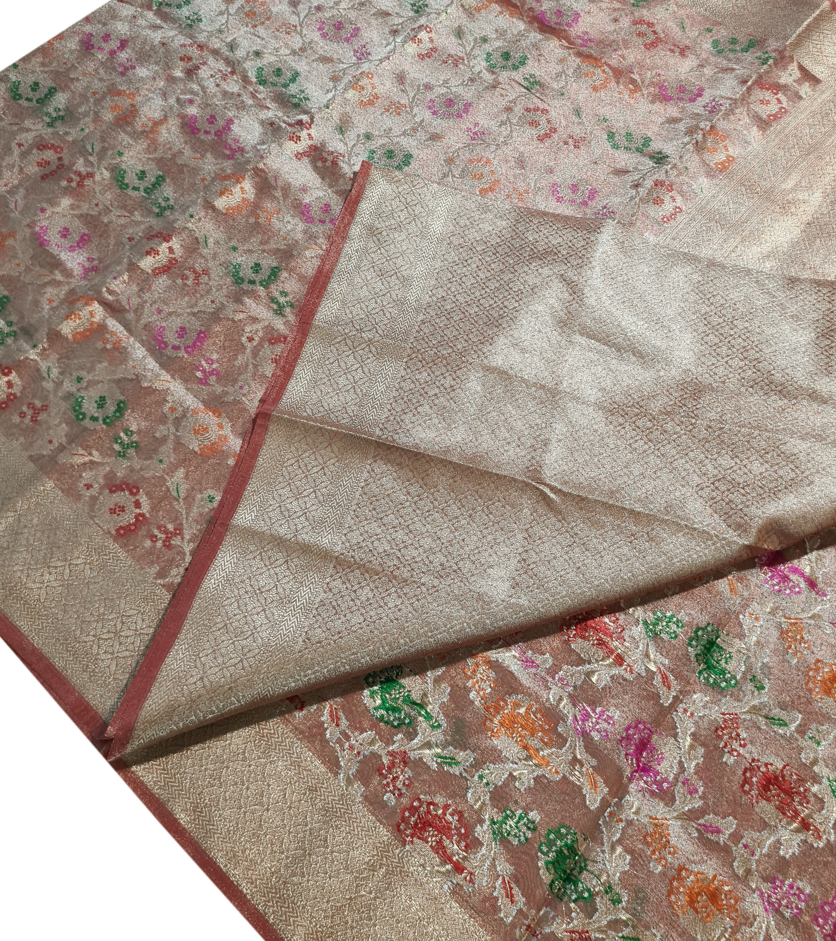 Banarasi Tissue Mina Sarees