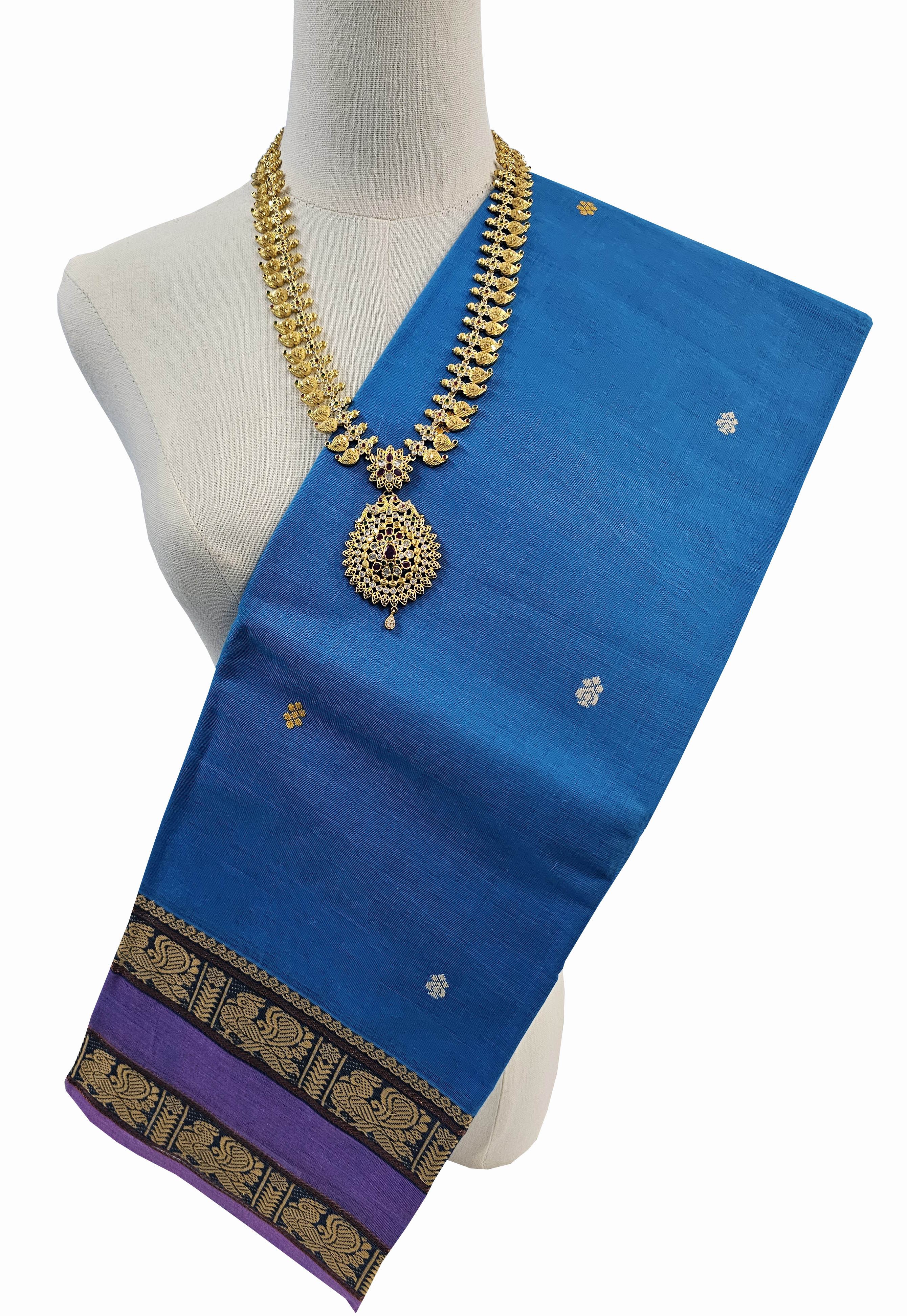 Kanchipuram Cotton Saree With Blouse