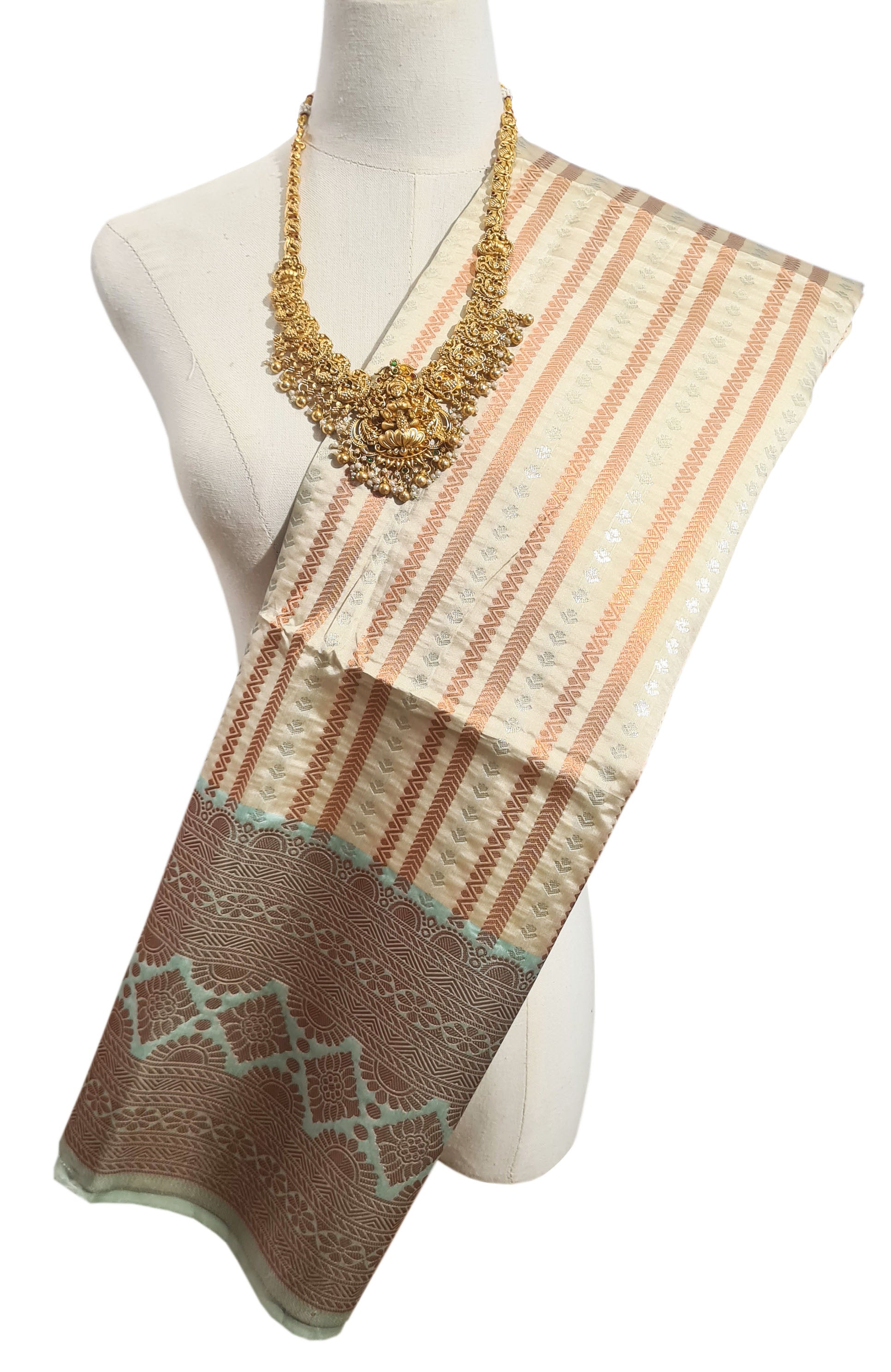 Semi Tussar Antic Design Sarees