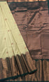 Kanchi Vegan Silk Saree With Contrast Blouse and Rich Jari Pallu