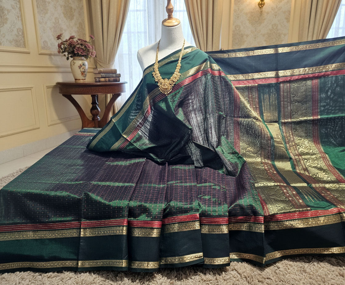 Kanchipuram Pure Silk Cotton Saree