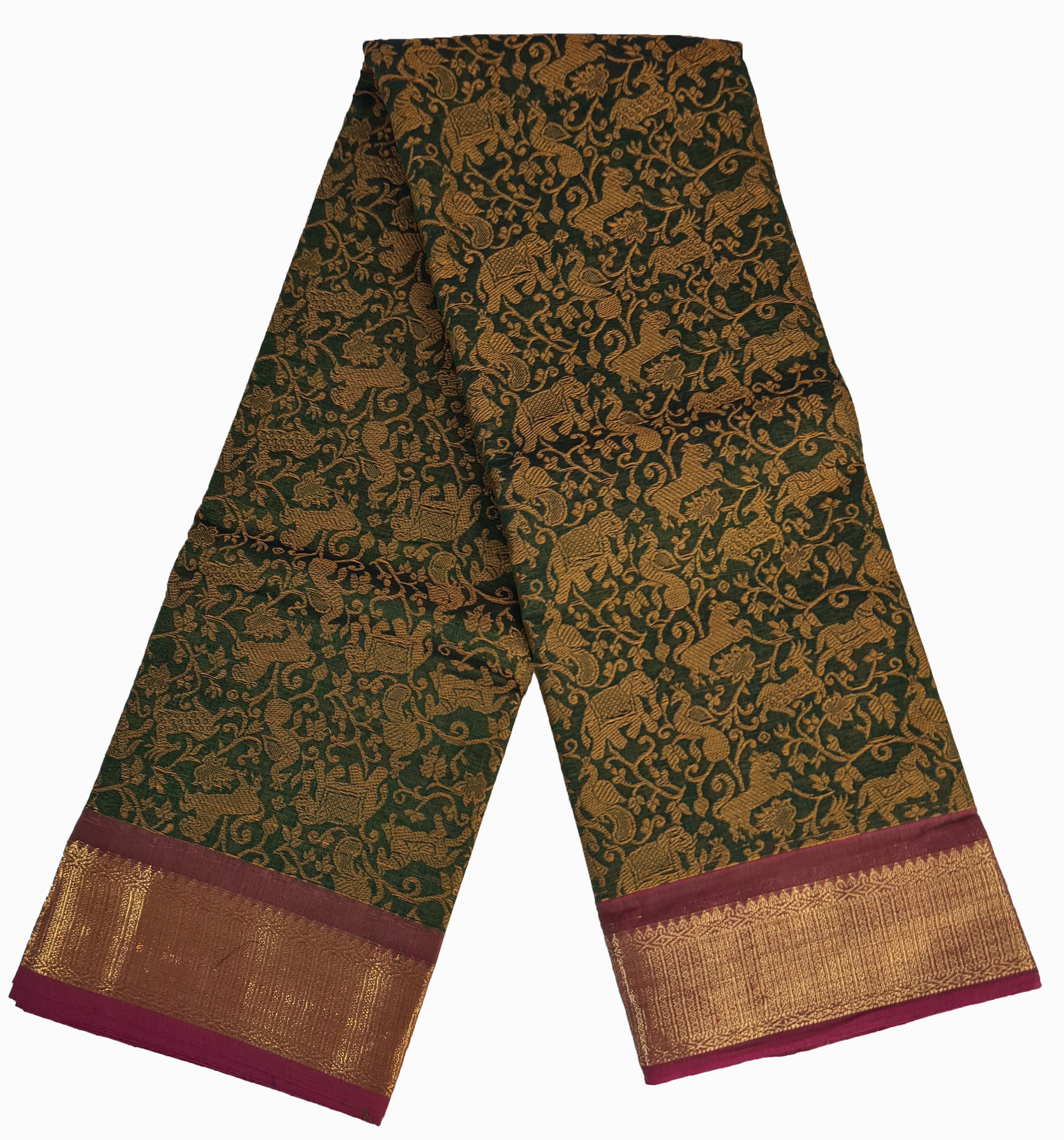 Kanchipuram Cotton Saree With Blouse