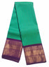 Kanchi Vegan Silk Saree With Contrast Blouse and Rich Jari Pallu