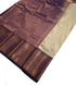 Kanchi Vegan Silk Saree With Contrast Blouse and Rich Jari Pallu
