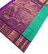 Kanchi Vegan Silk Saree With Contrast Blouse and Rich Jari Pallu
