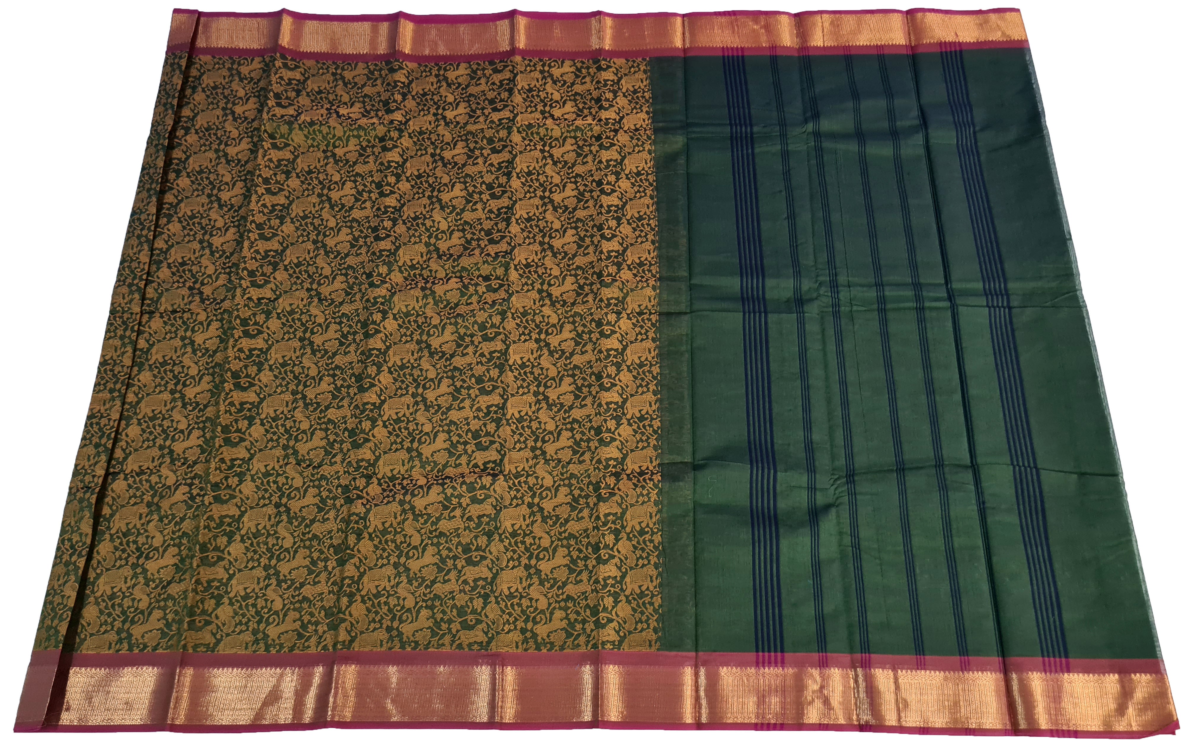 Kanchipuram Cotton Saree With Blouse