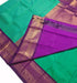 Kanchi Vegan Silk Saree With Contrast Blouse and Rich Jari Pallu
