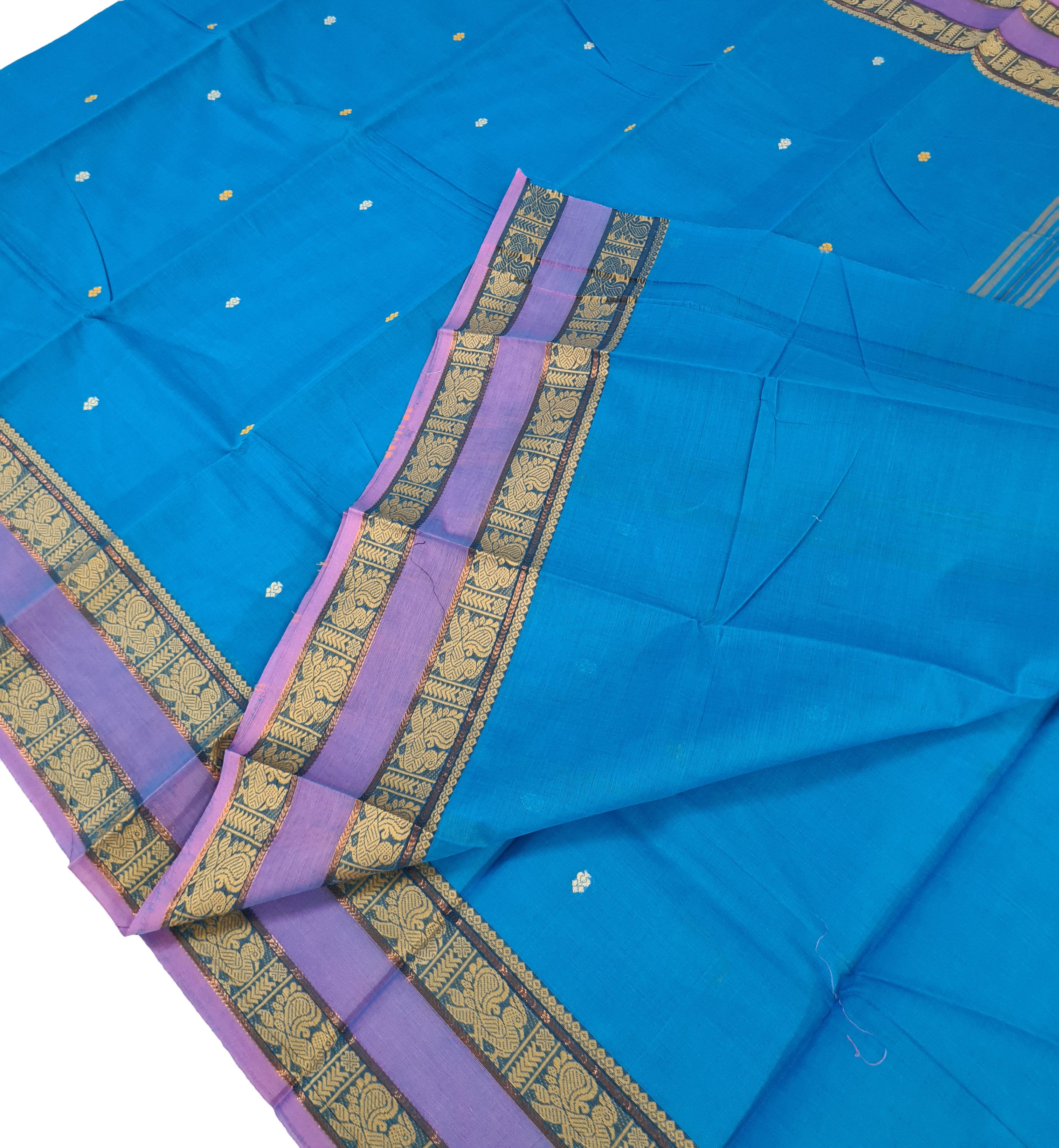 Kanchipuram Cotton Saree With Blouse