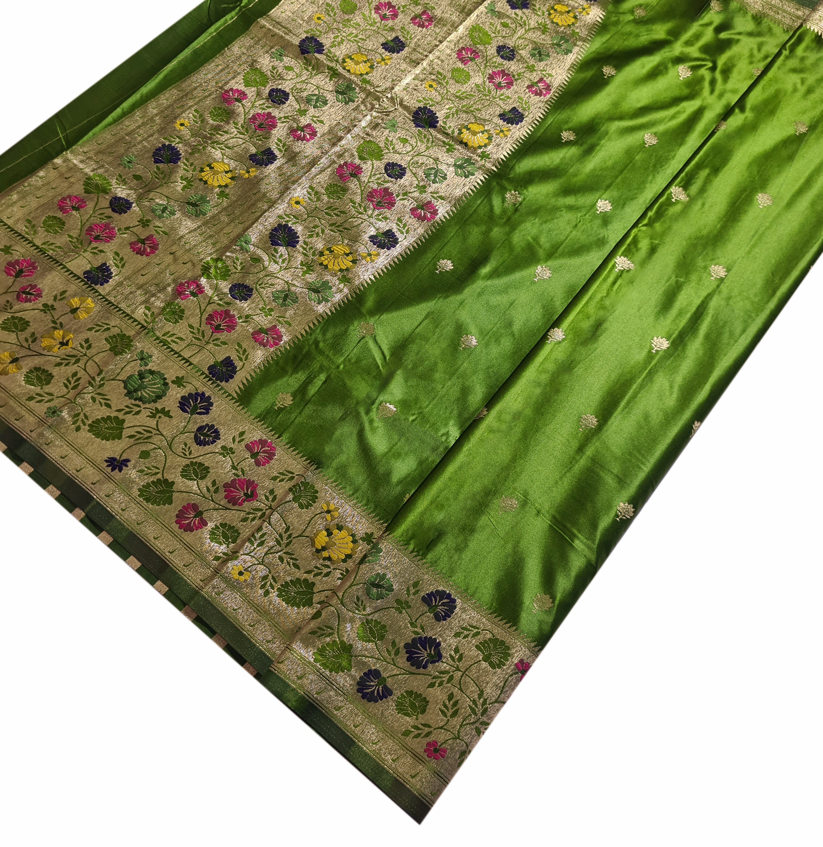 Bengaluru Crape Antic Silk Meena Sarees