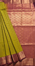 Kanchi Vegan Silk Saree With Contrast Blouse and Rich Jari Pallu