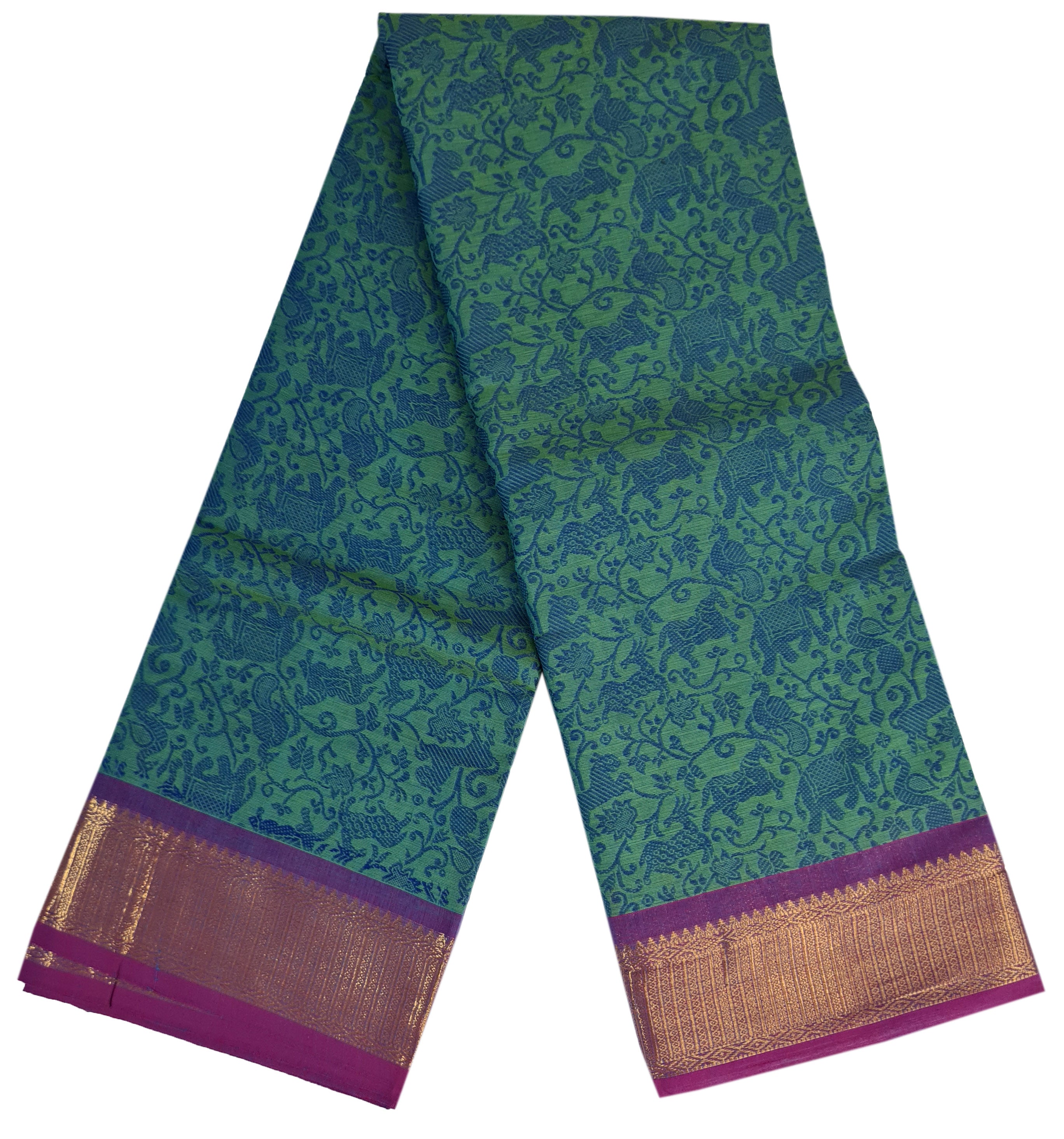 Kanchipuram Cotton Saree With Blouse