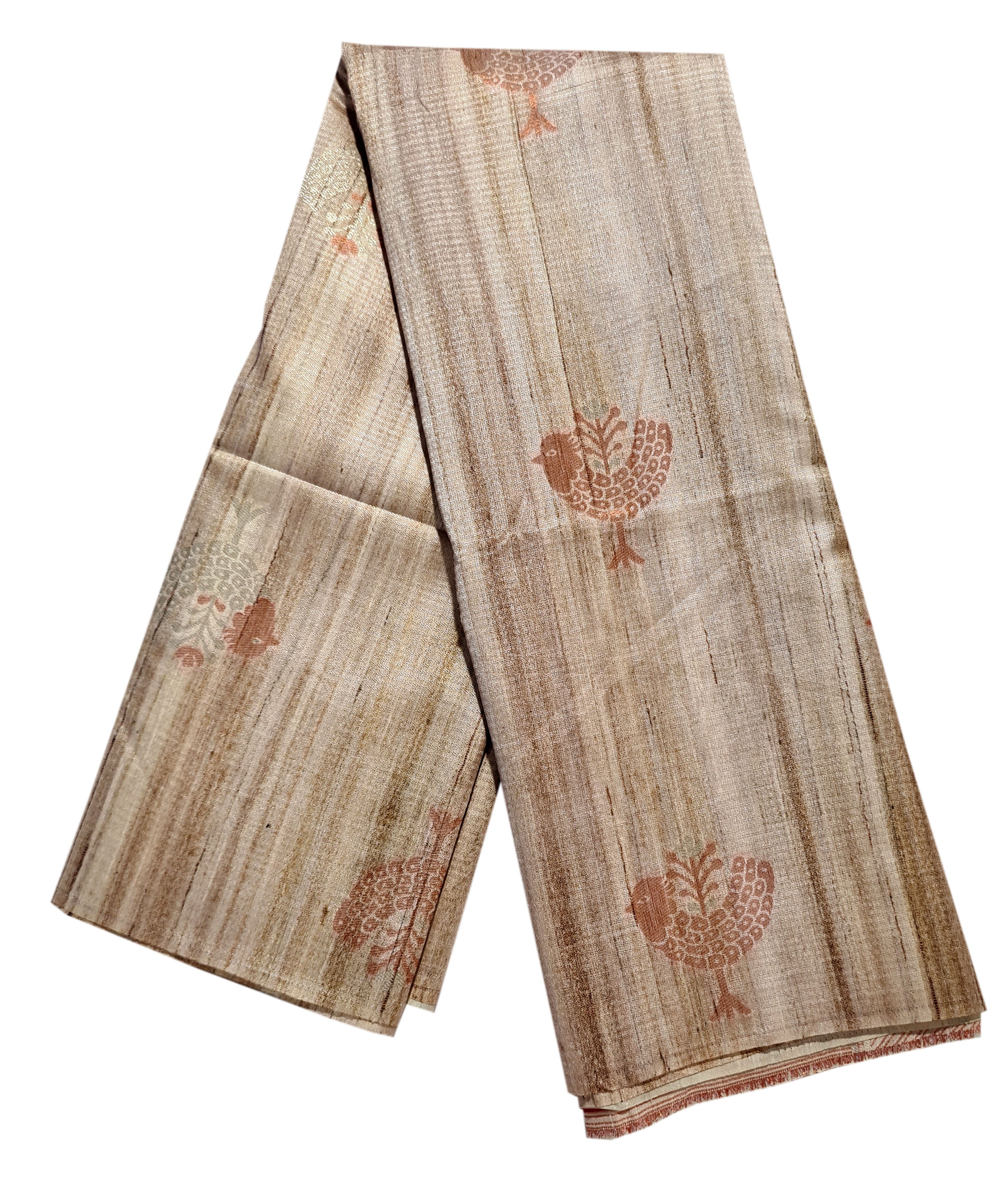 Semi Tussar Antic Design Sarees