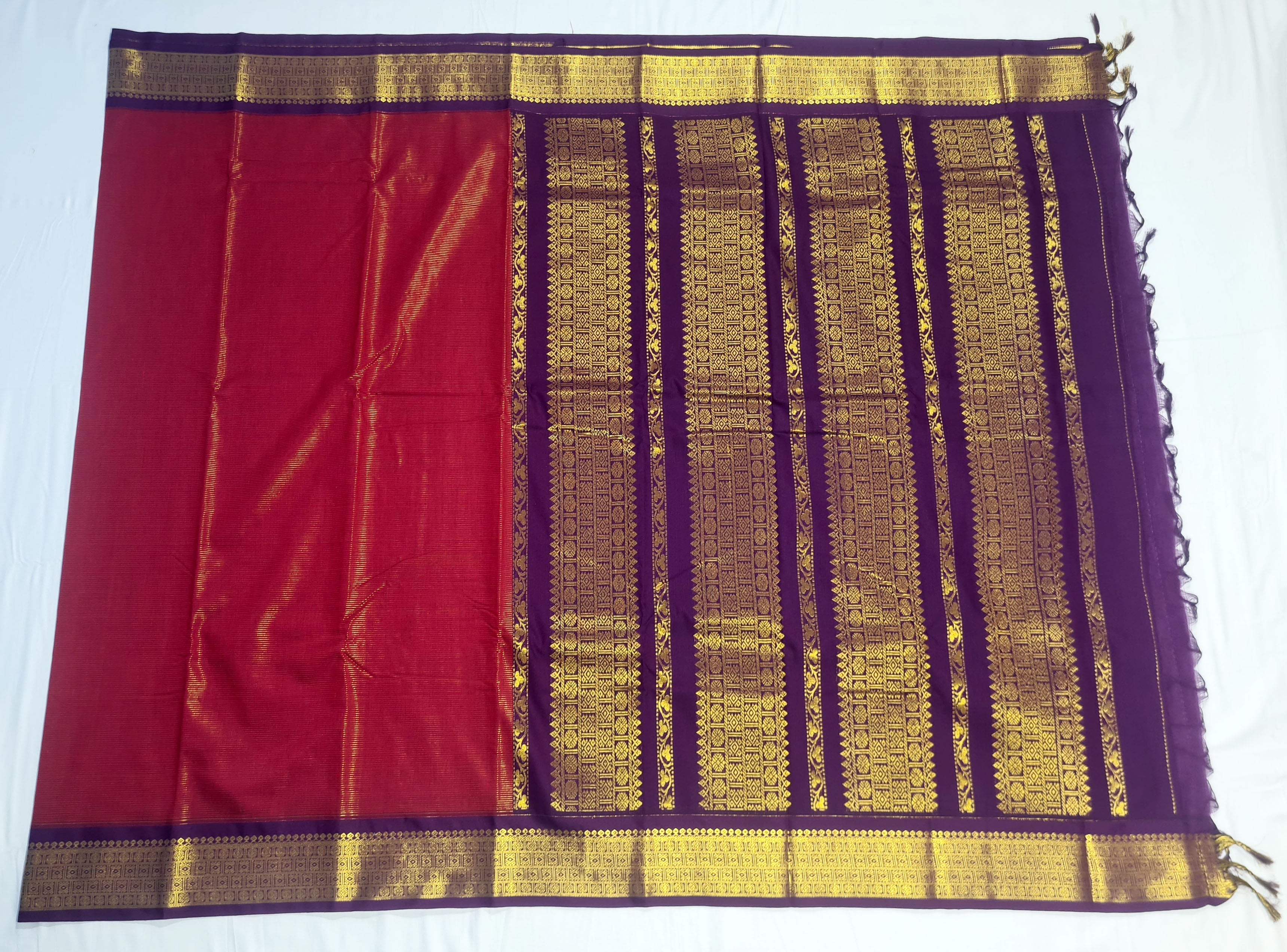 Kanchipuram Agarlic Cotton Sarees