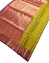 Kanchi Vegan Silk Saree With Contrast Blouse and Rich Jari Pallu
