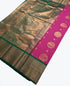 Kanchi Vegan Silk Saree With Contrast Blouse and Rich Jari Pallu