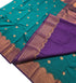 Kanchi Vegan Silk Saree With Contrast Blouse and Rich Jari Pallu