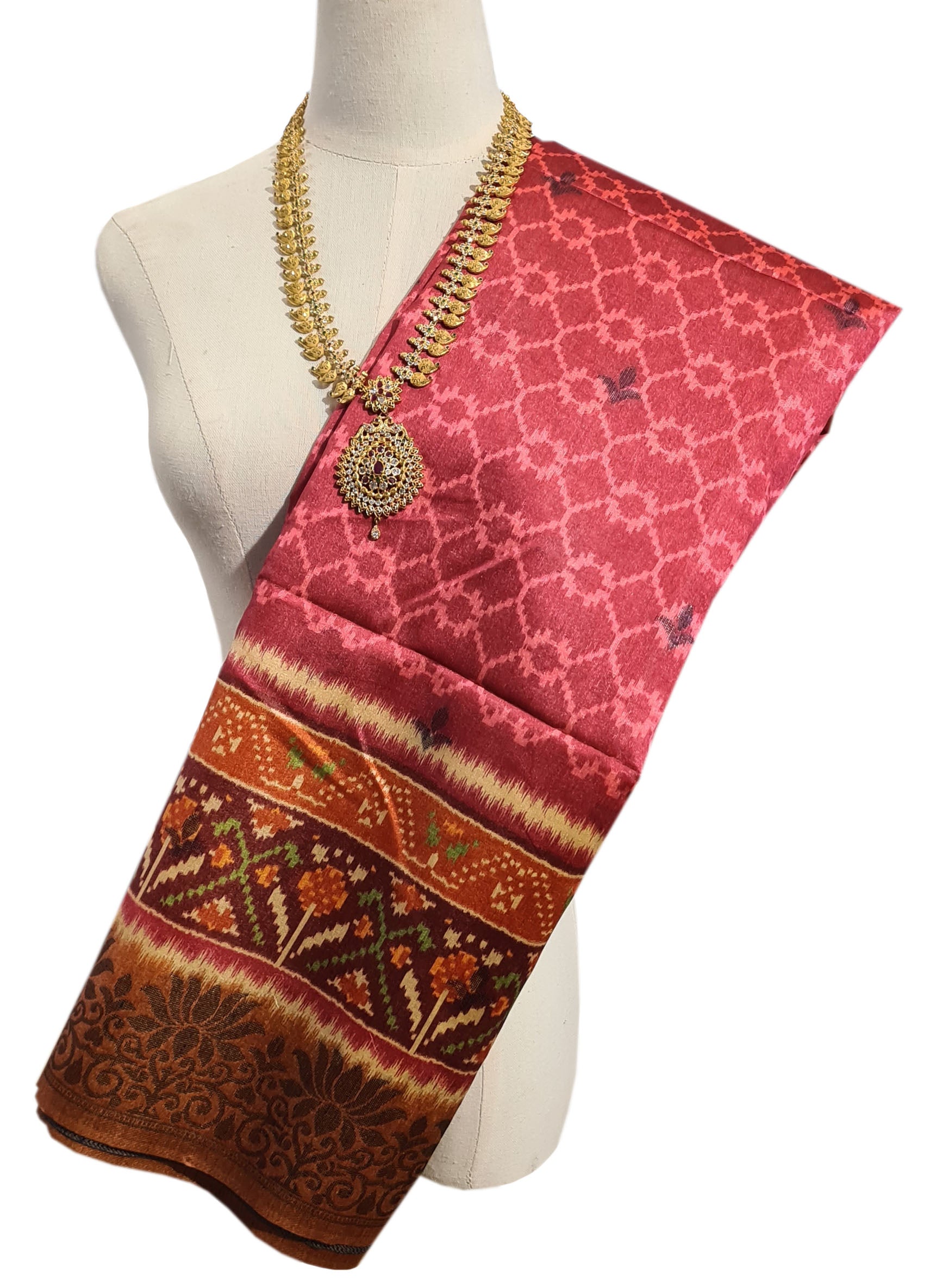 Semi tussar Antic Design Sarees