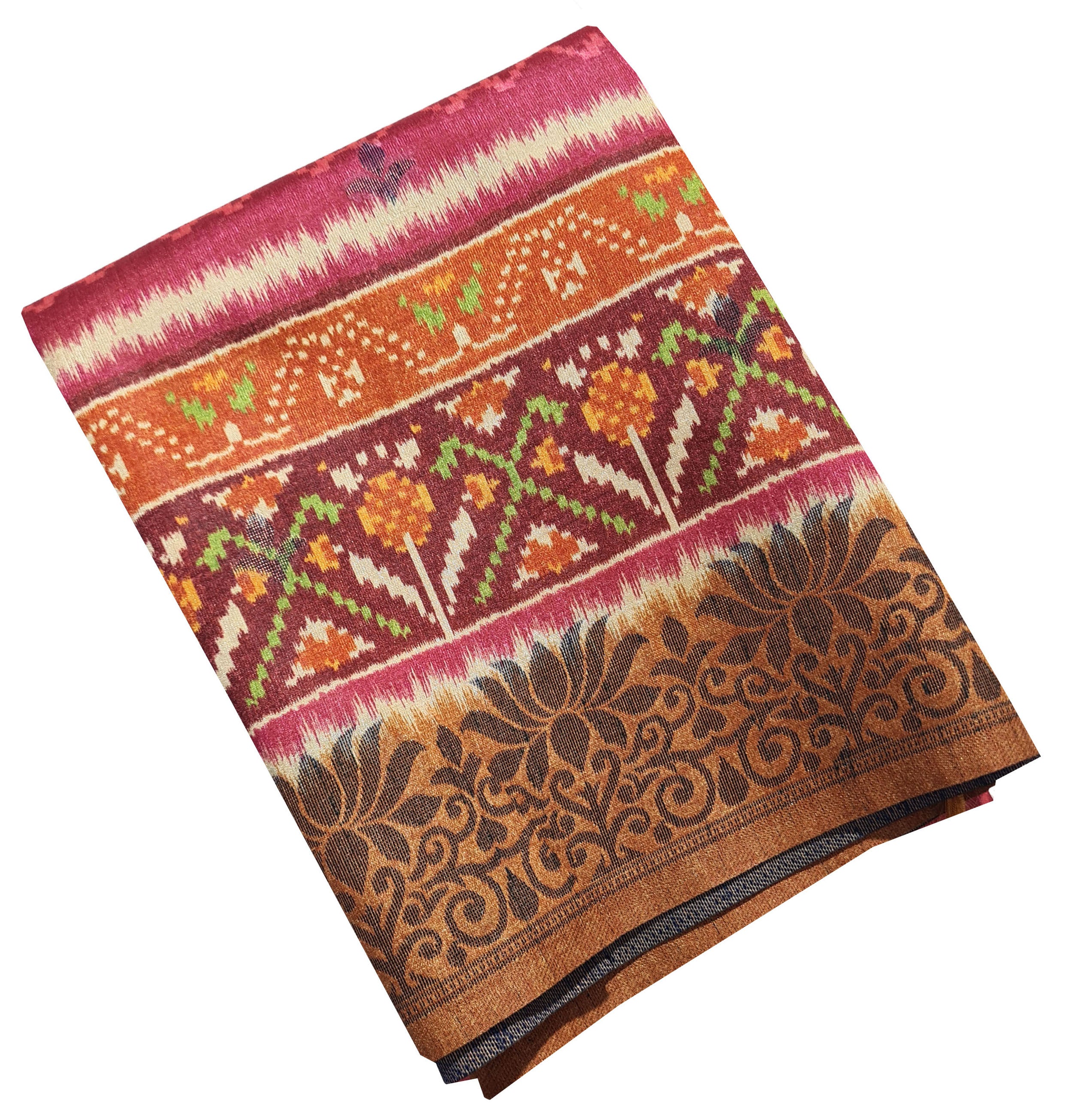 Semi tussar Antic Design Sarees