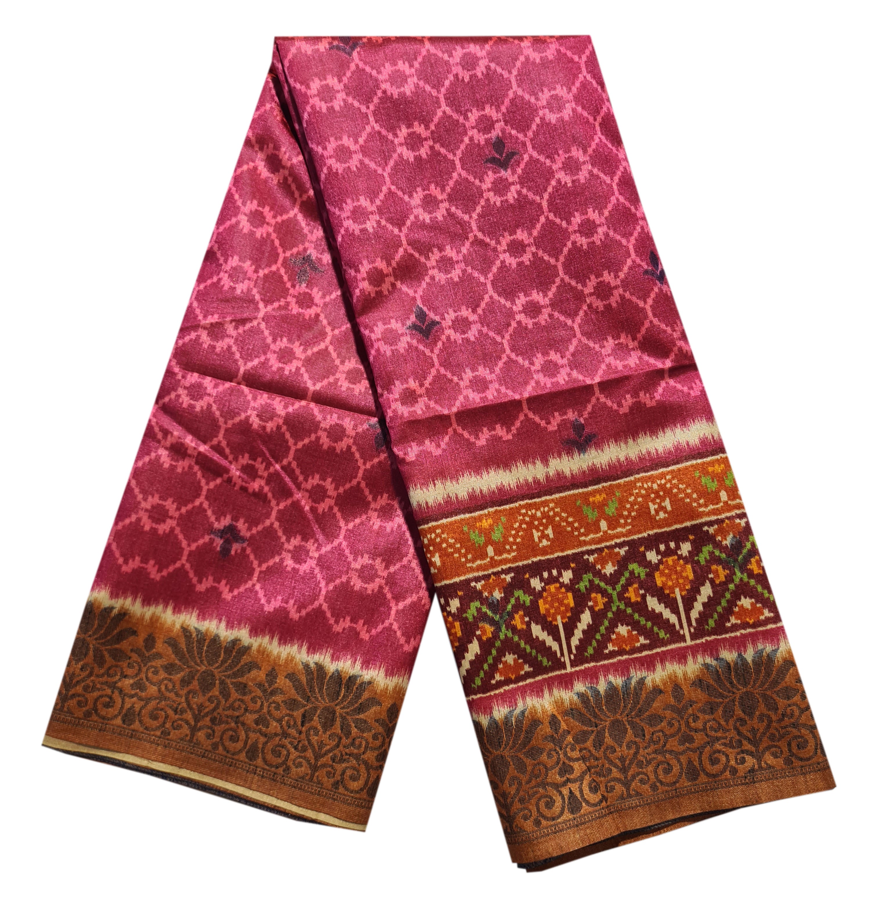Semi tussar Antic Design Sarees