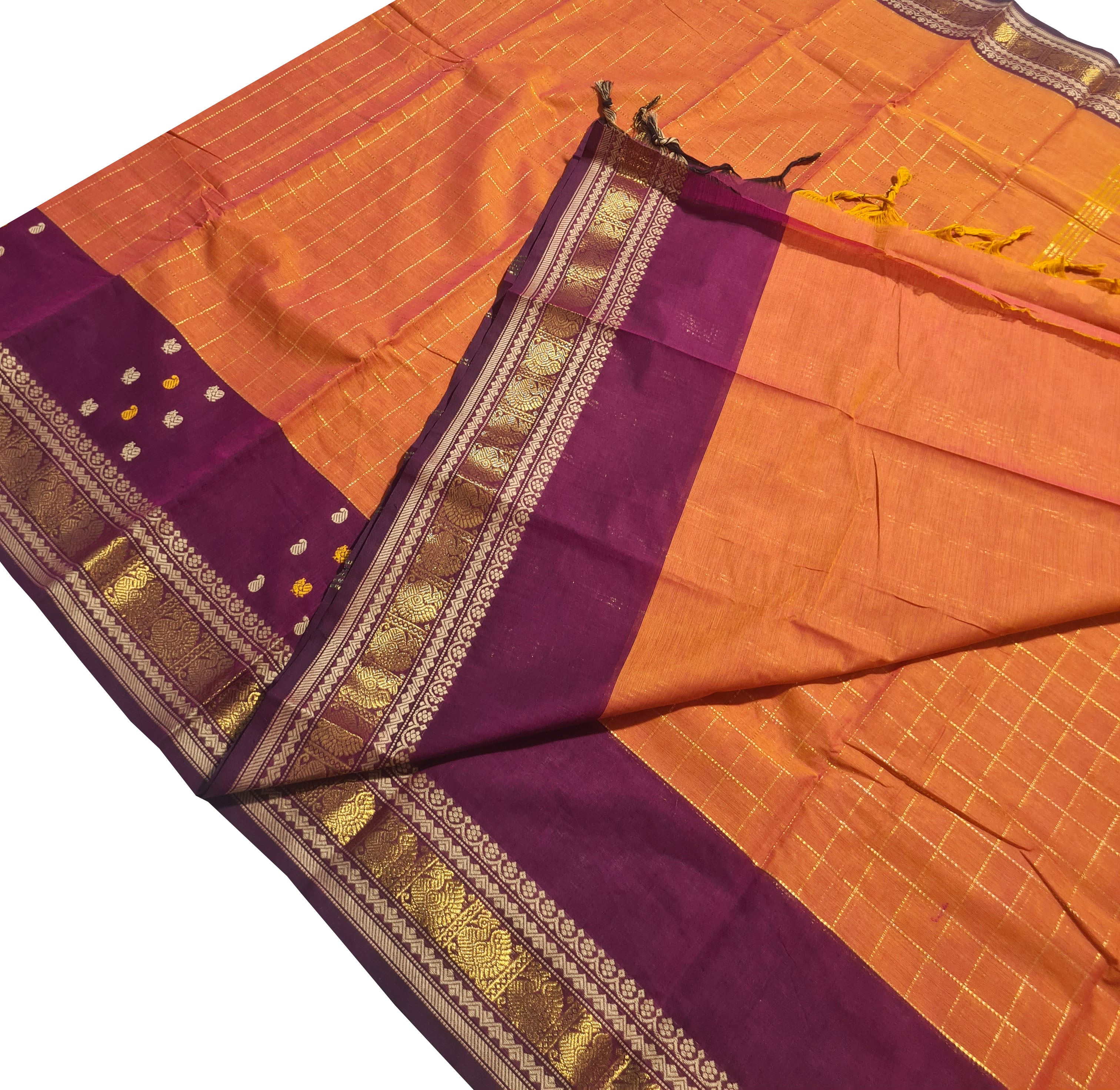 Kanchipuram Agarlic Cotton Sarees