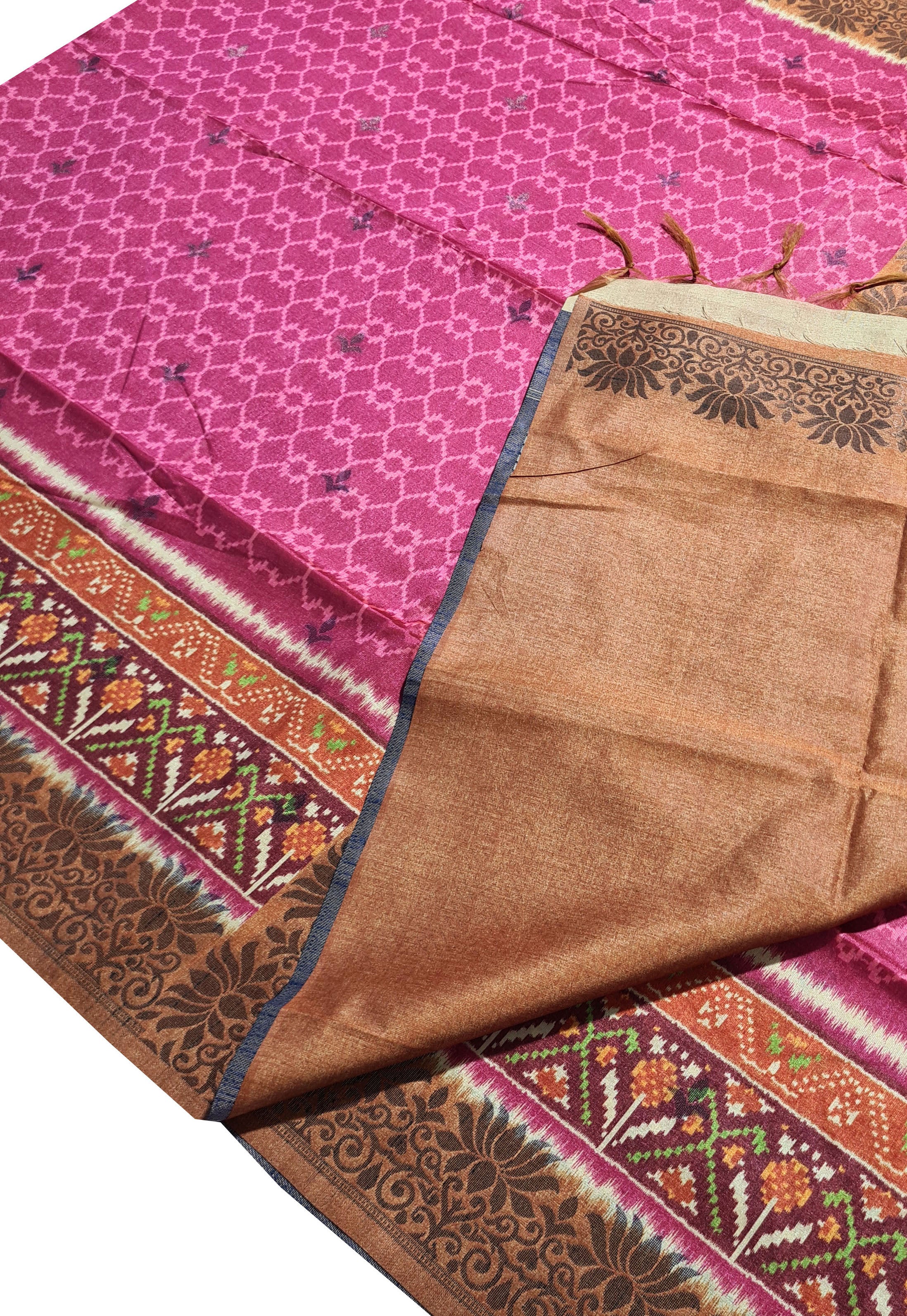 Semi tussar Antic Design Sarees