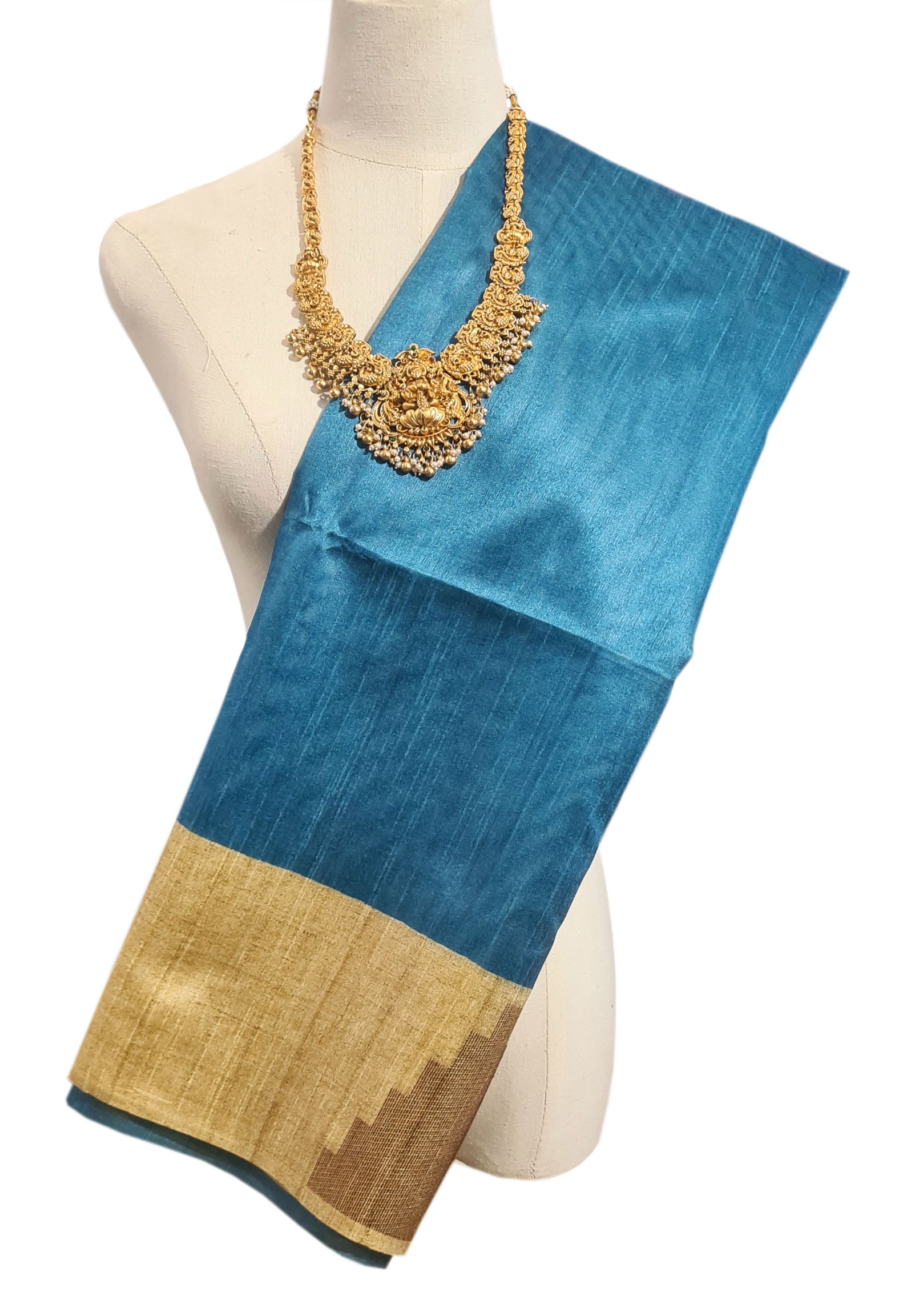 Semi Tussar Antic Design Sarees