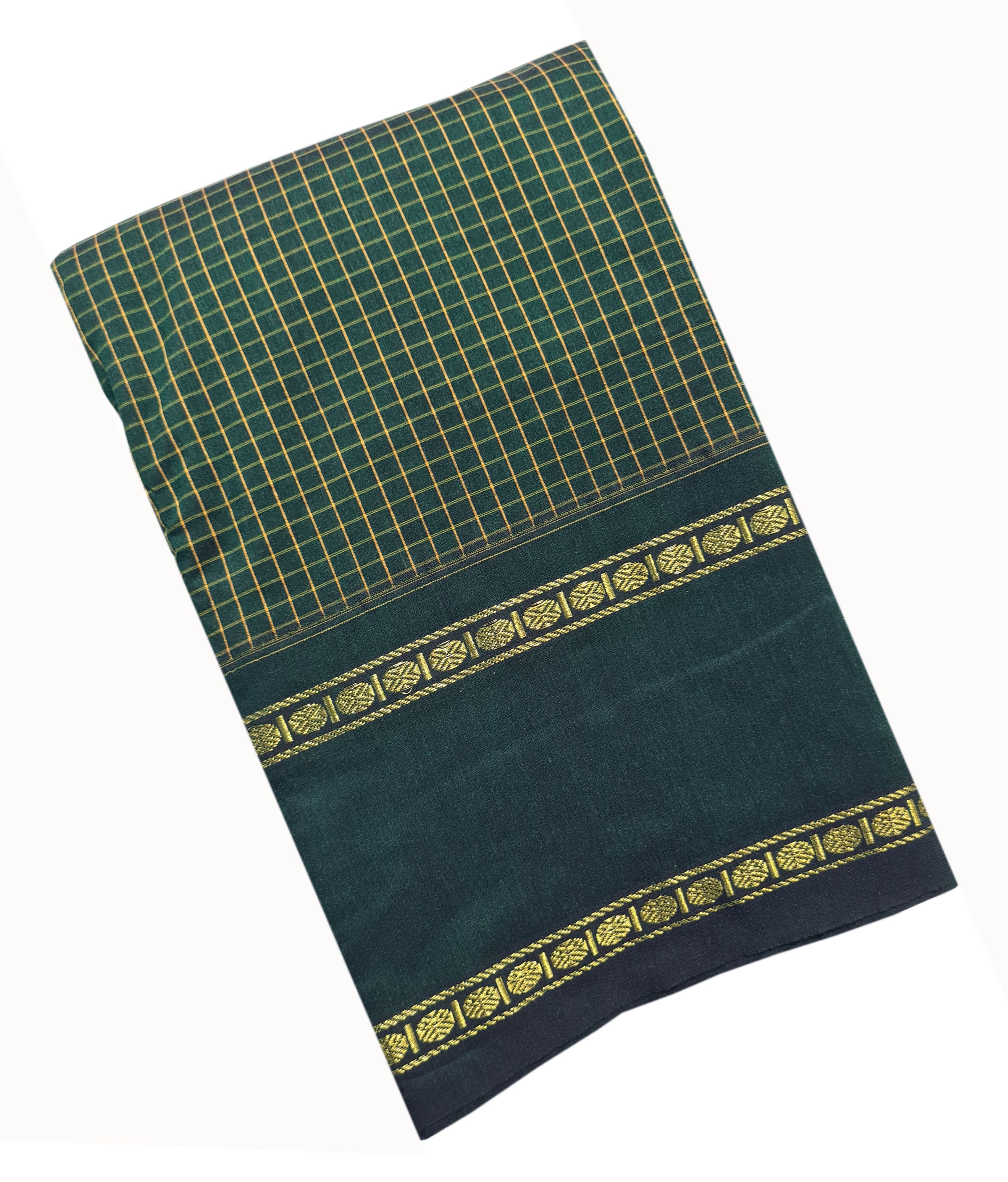 Check soft Cotton Silk Sarees with running blouse