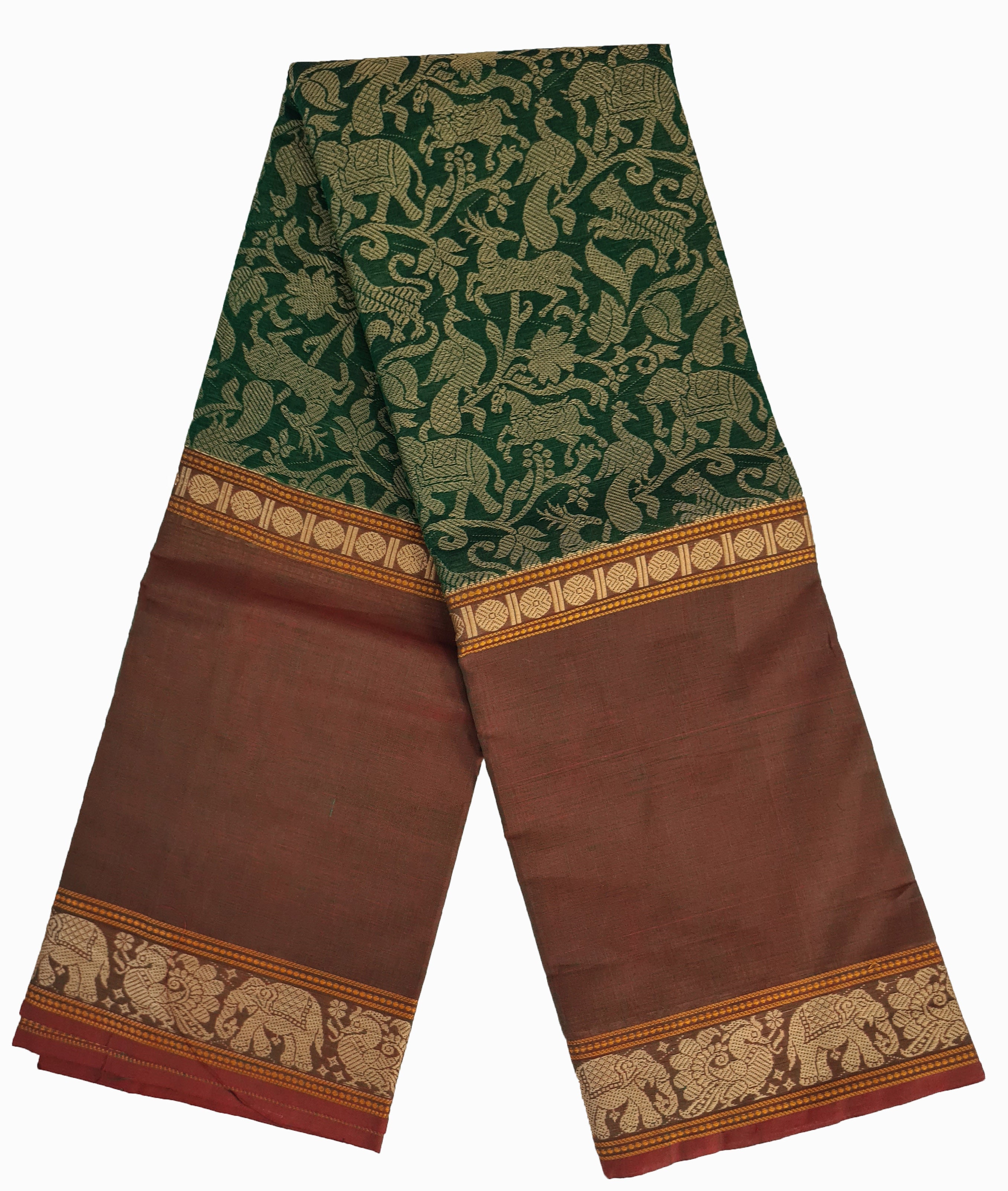 Kanchipuram Cotton Saree With Blouse