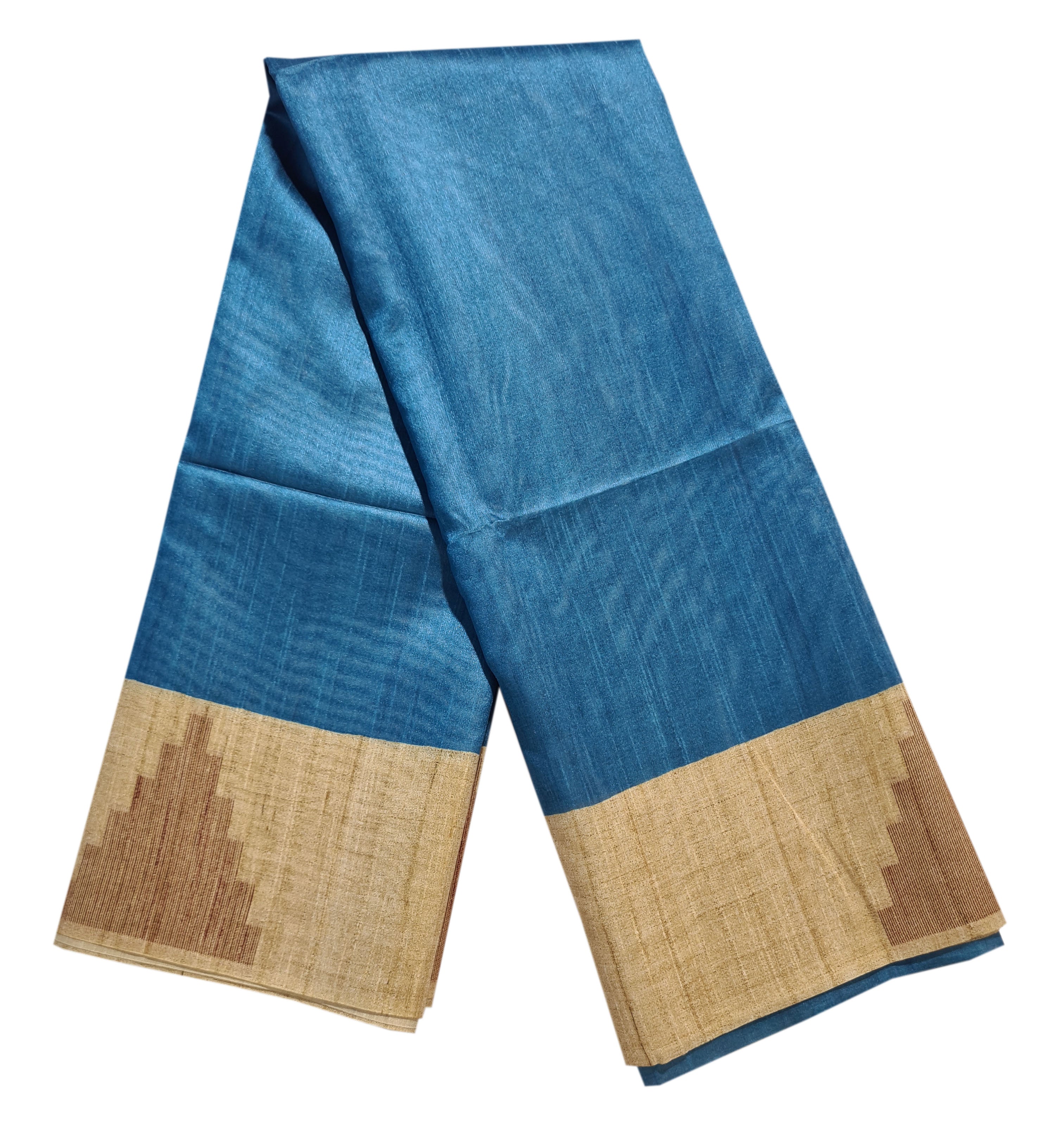 Semi Tussar Antic Design Sarees