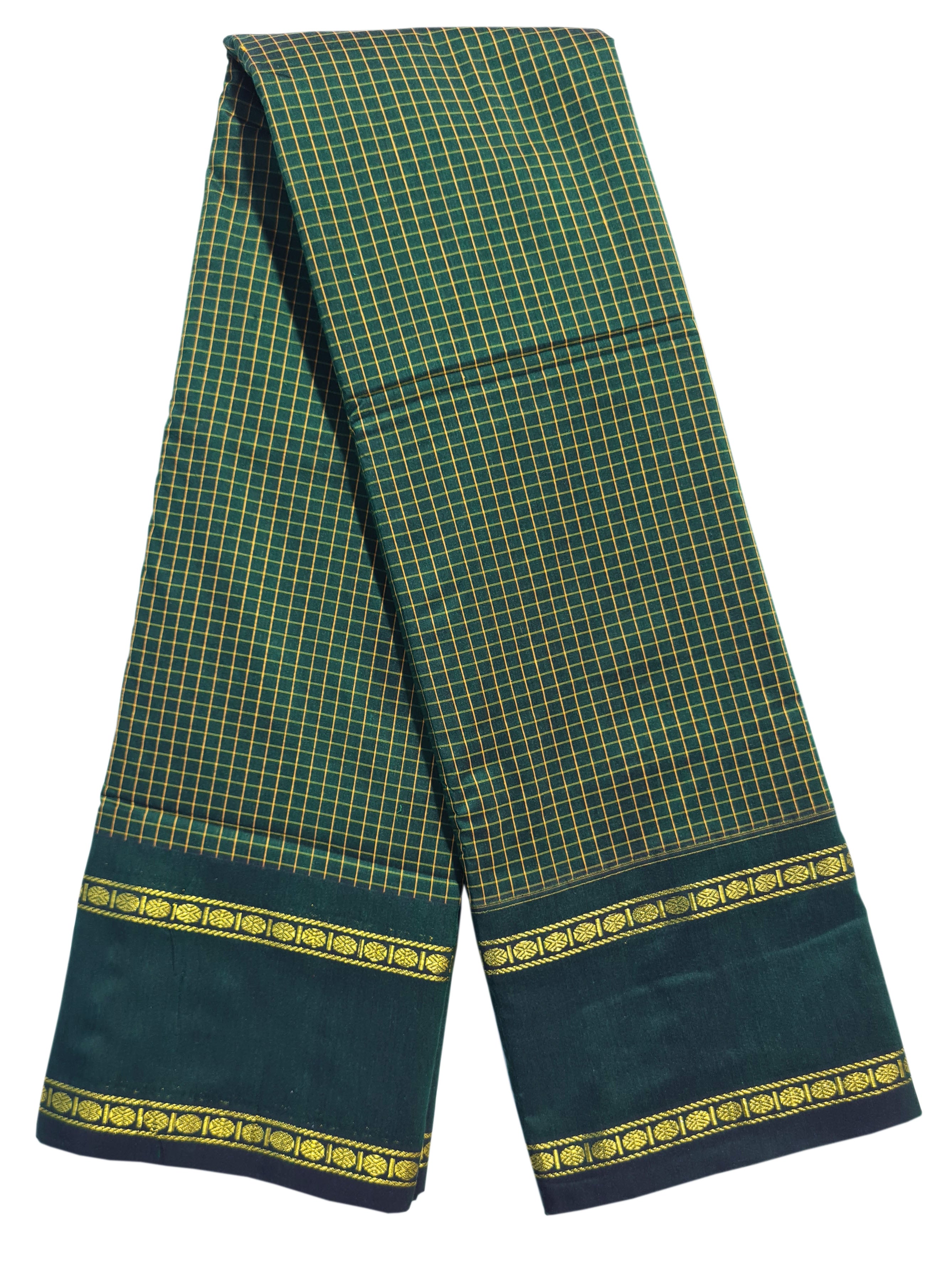 Check soft Cotton Silk Sarees with running blouse