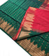 Kanchi Vegan Silk Saree With Contrast Blouse and Rich Jari Pallu