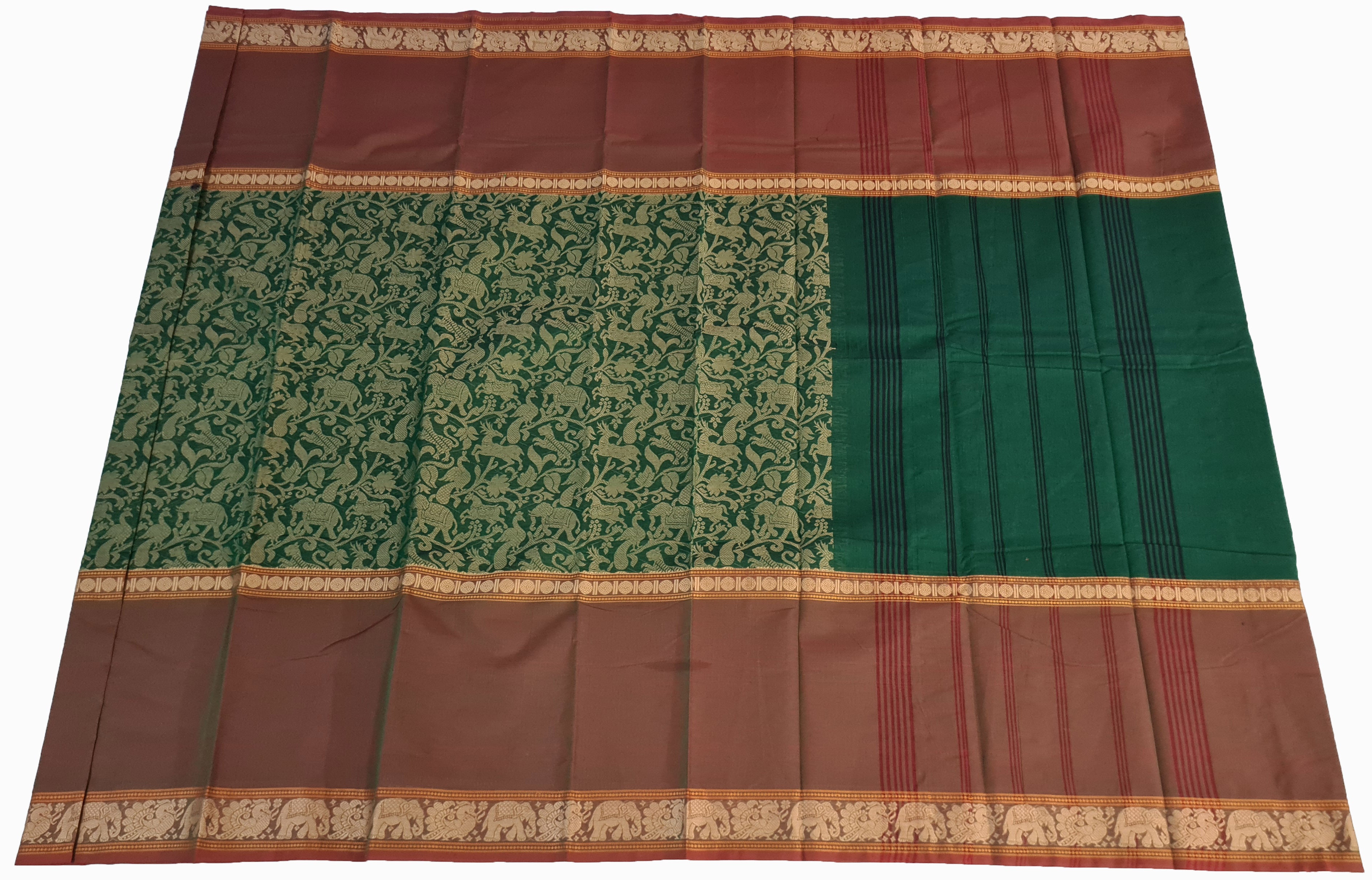 Kanchipuram Cotton Saree With Blouse