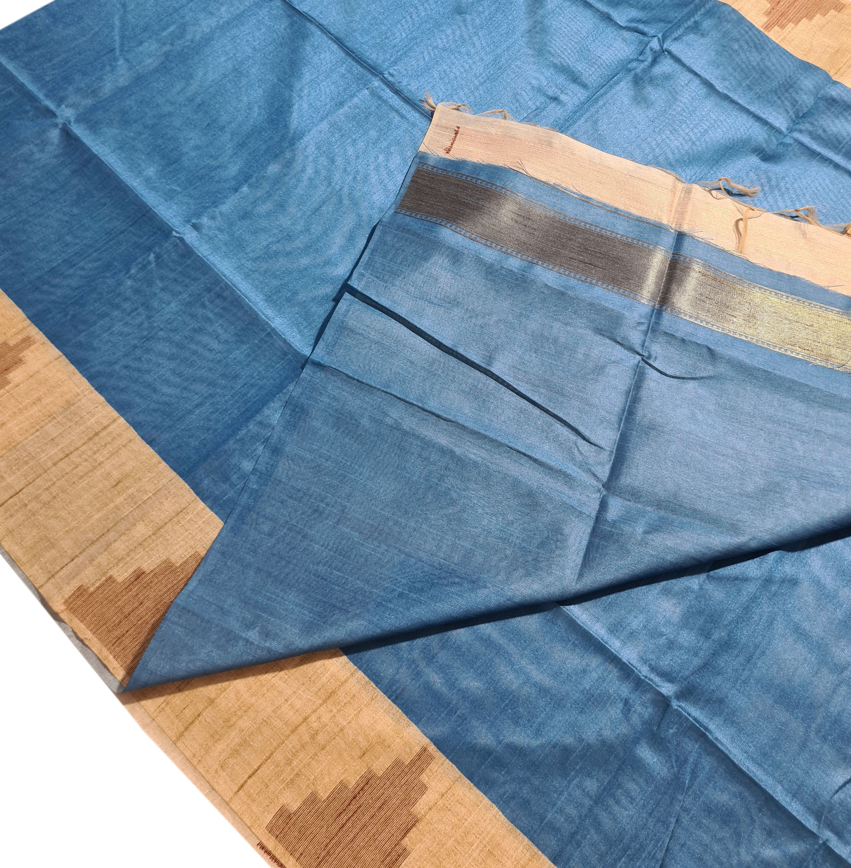 Semi Tussar Antic Design Sarees