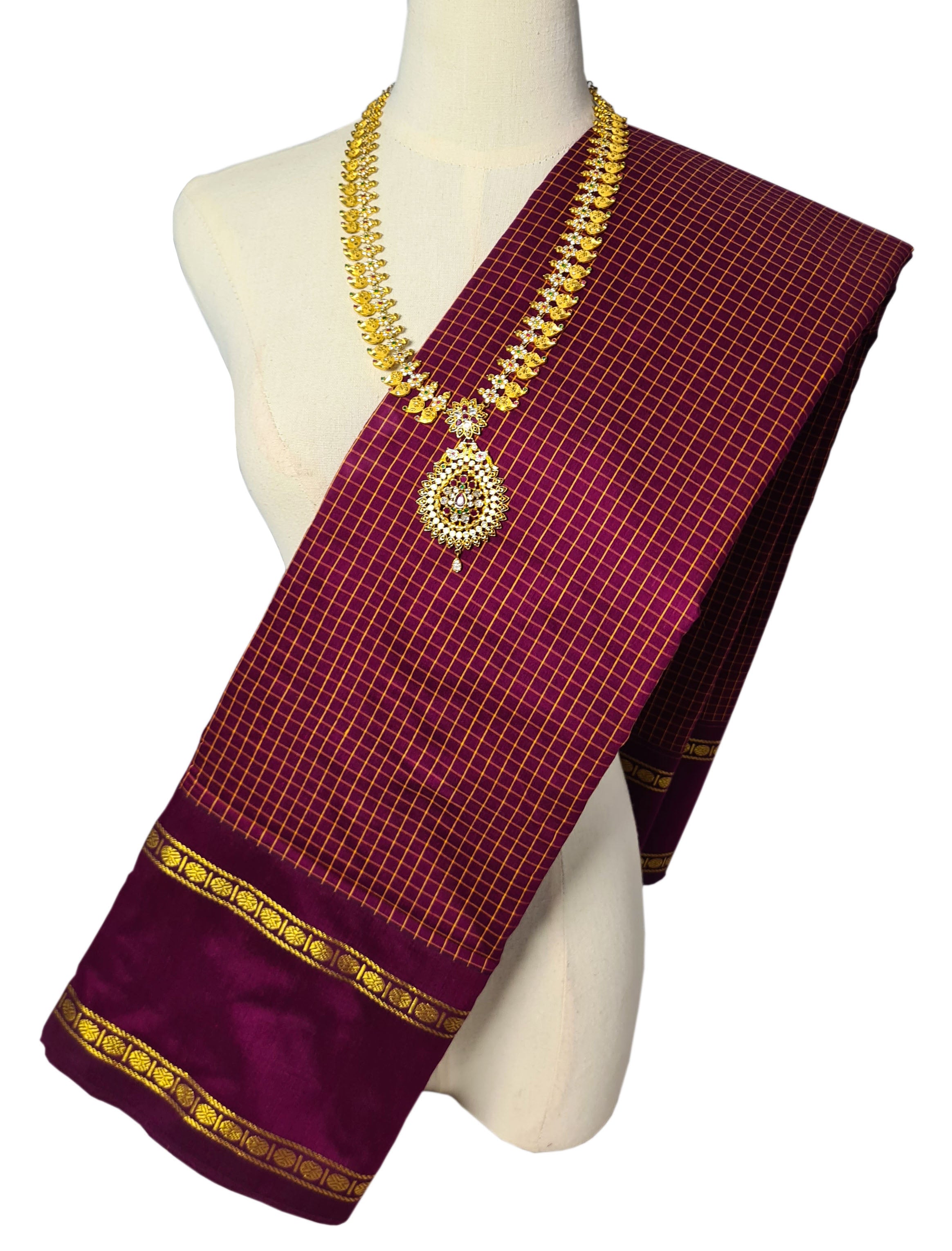 Vairaoosi Agarlic Cotton Silk Sarees