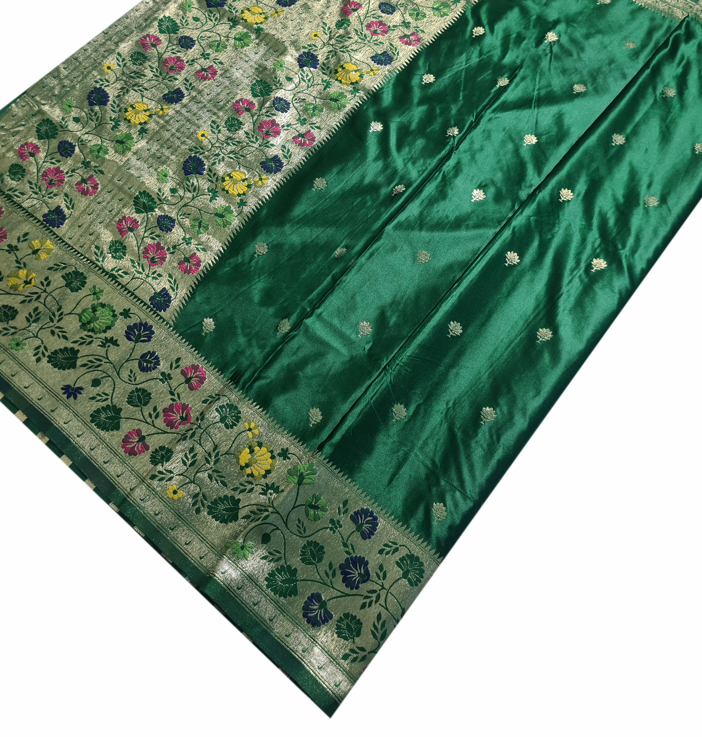 Bengaluru Crape Antic Silk Meena Sarees