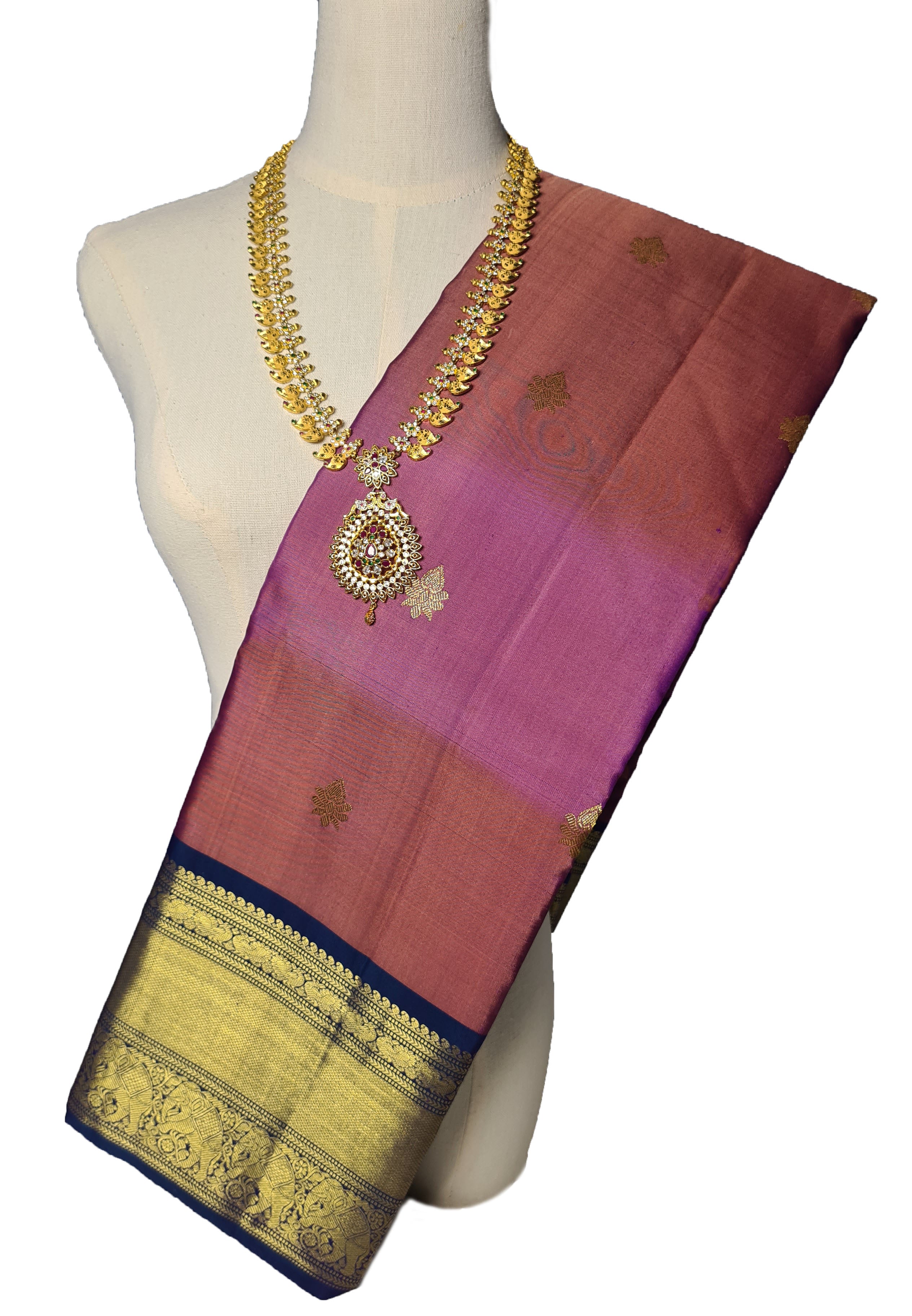 Pure zari Kanchipuram Pure Silk Saree