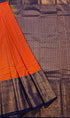 Kanchi Vegan Silk Saree With Contrast Blouse and Rich Jari Pallu