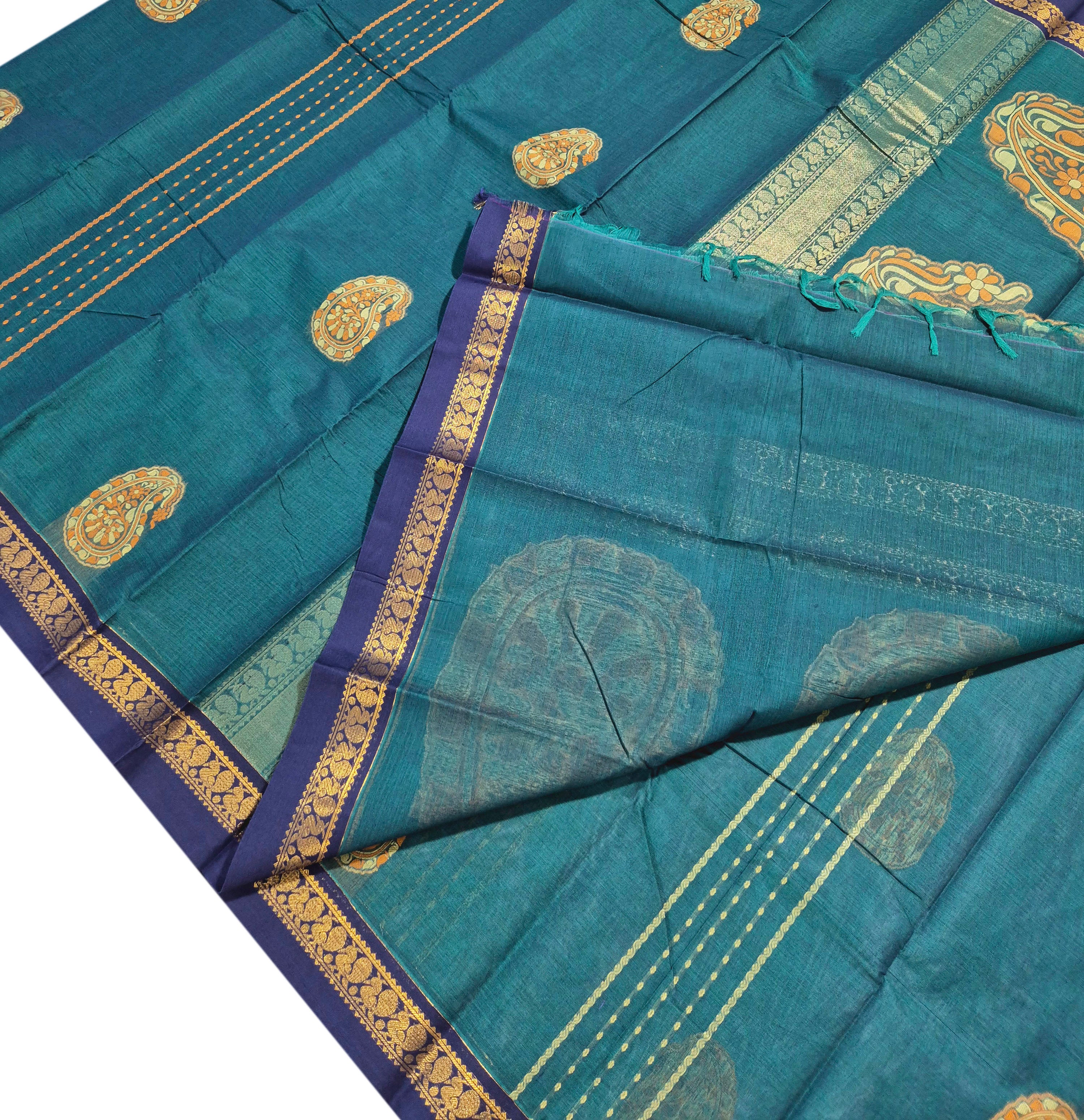 Rich pallu Kanchipuram Pure Rich Cotton Sarees
