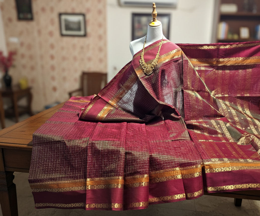 Kanchipuram Pure Silk Cotton Saree