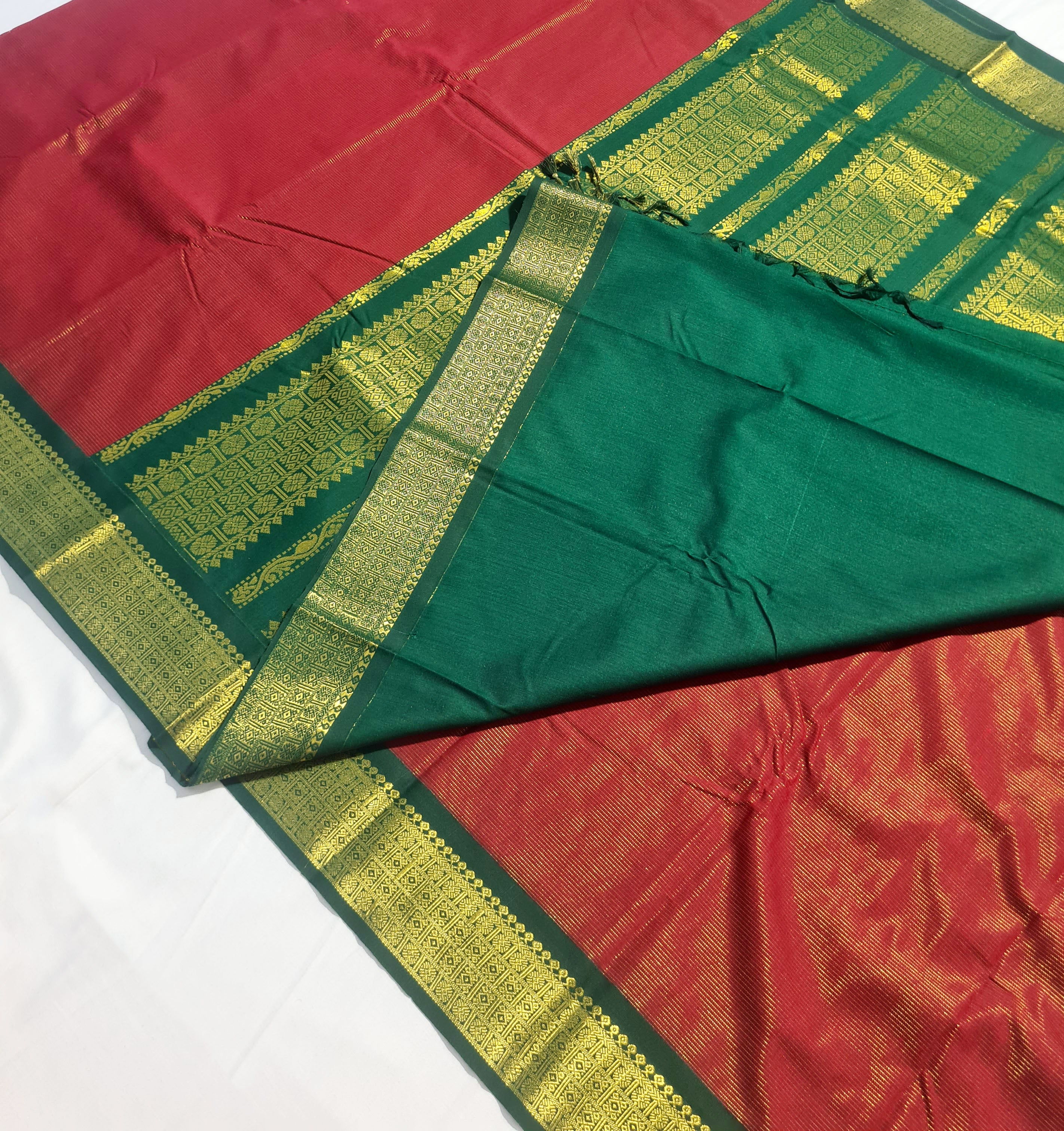 Kanchipuram Agarlic Cotton Sarees