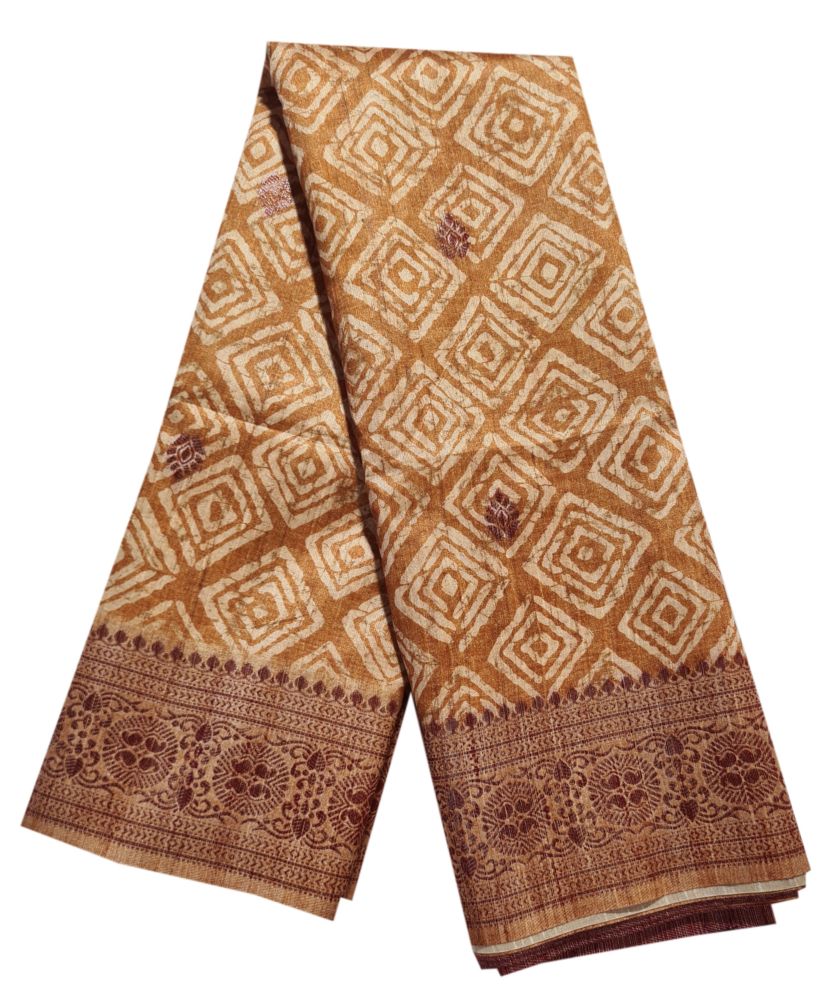 Semi Tussar Antic Design Sarees