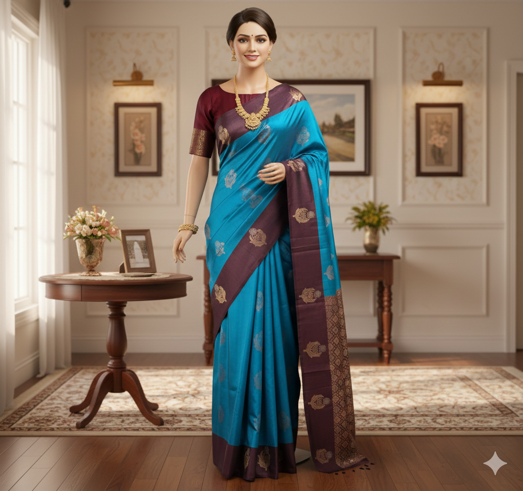 Kanchipuram Pure Soft Silk Saree