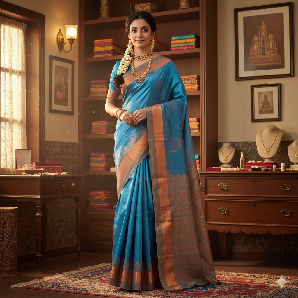 Kanchipuram Pure Soft Silk Saree