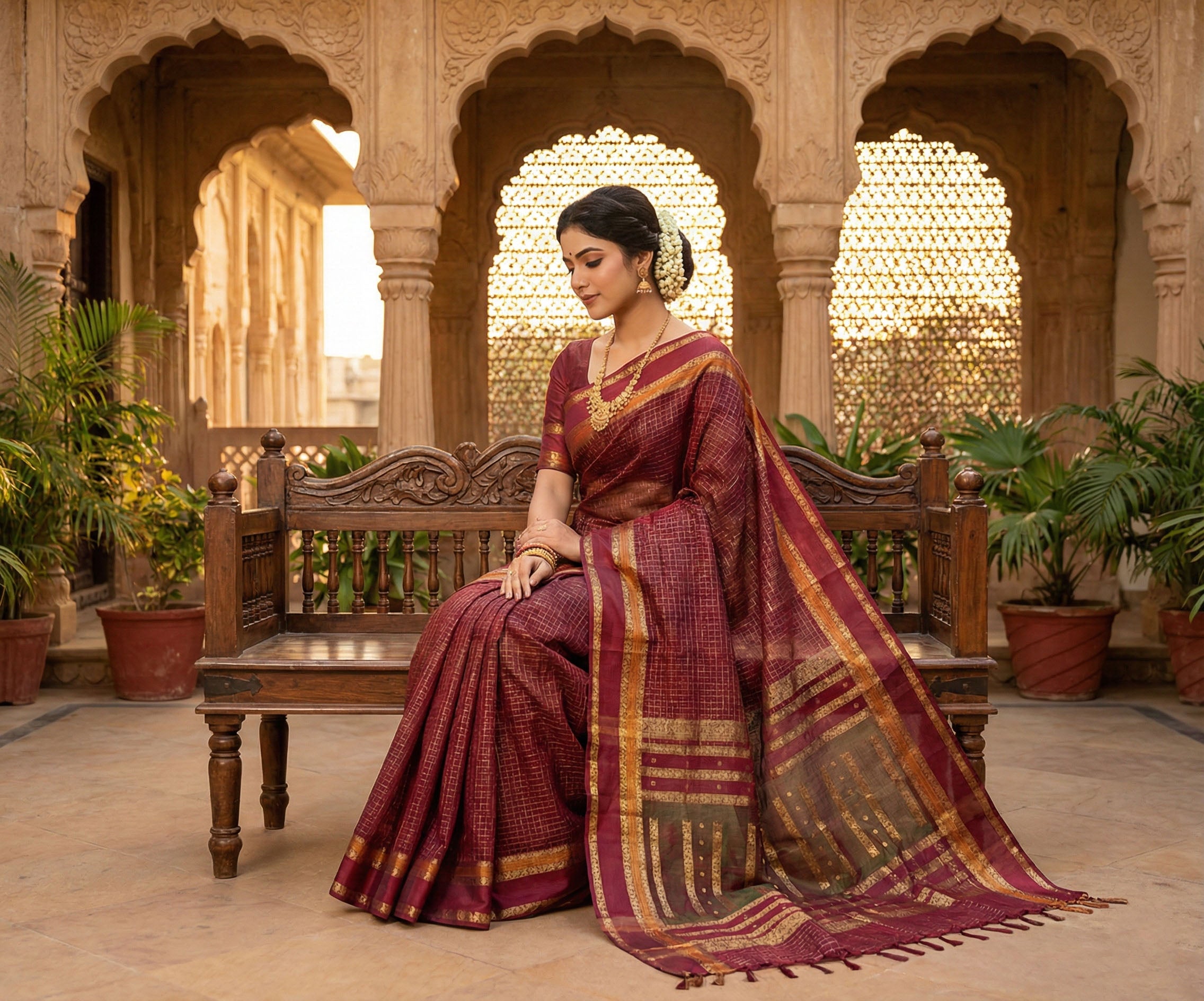 Kanchipuram Pure Silk Cotton Saree