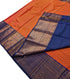 Kanchi Vegan Silk Saree With Contrast Blouse and Rich Jari Pallu