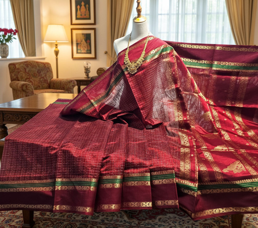 Kanchipuram Pure Silk Cotton Saree